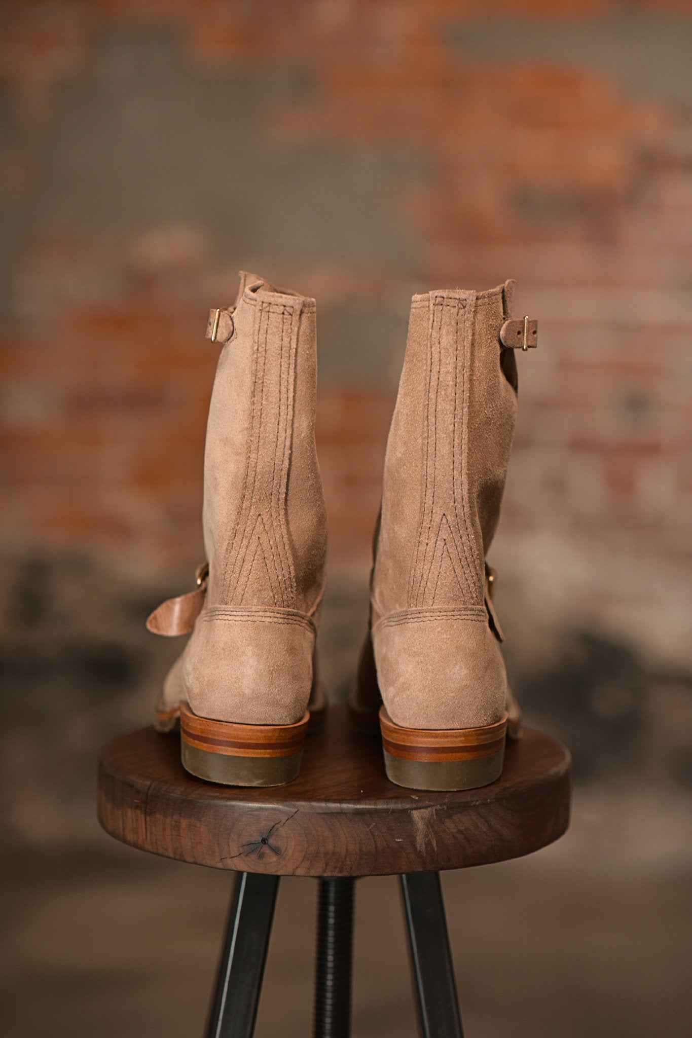 Wesco Boots Mister Lou - Natural CXL Roughout Green Supergrip Sole