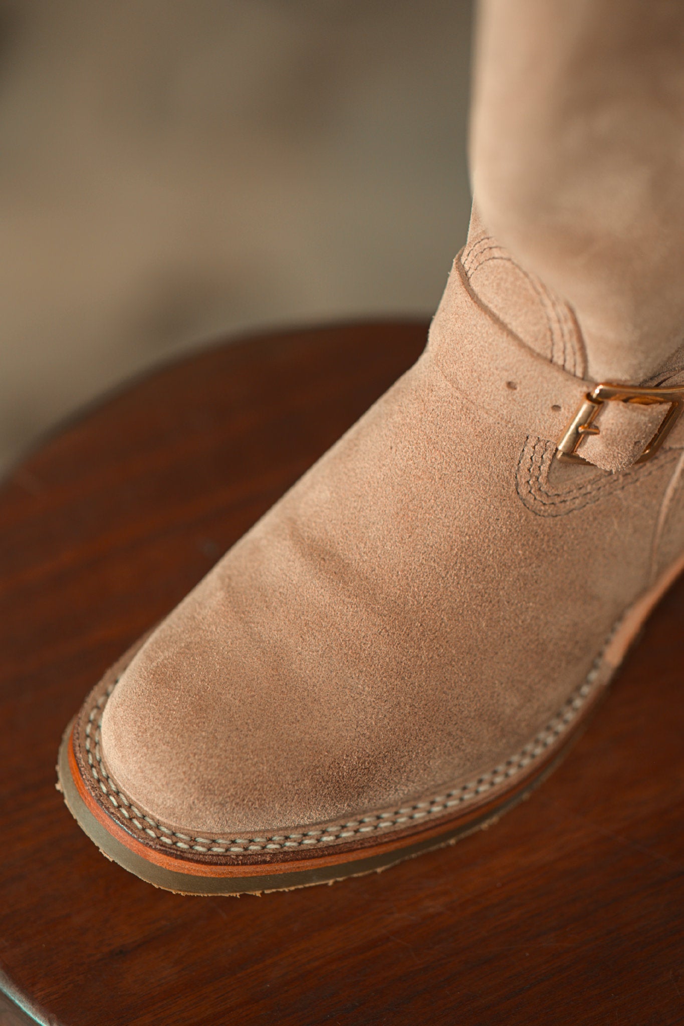 Wesco Boots Mister Lou - Natural CXL Roughout Green Supergrip Sole