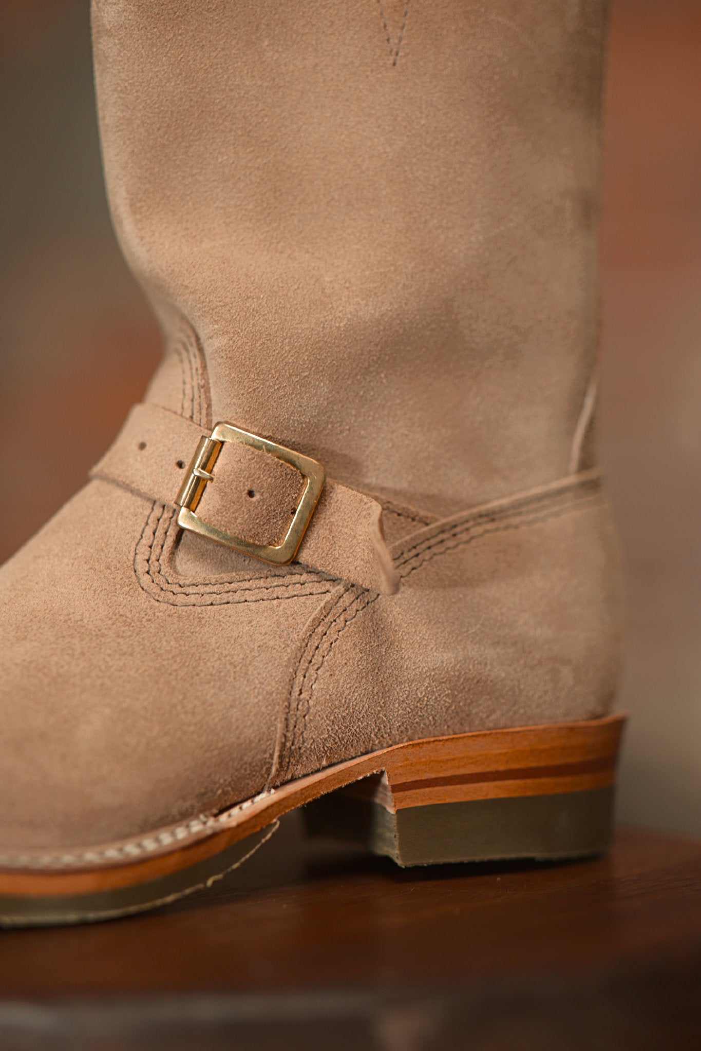 Wesco Boots Mister Lou - Natural CXL Roughout Green Supergrip Sole