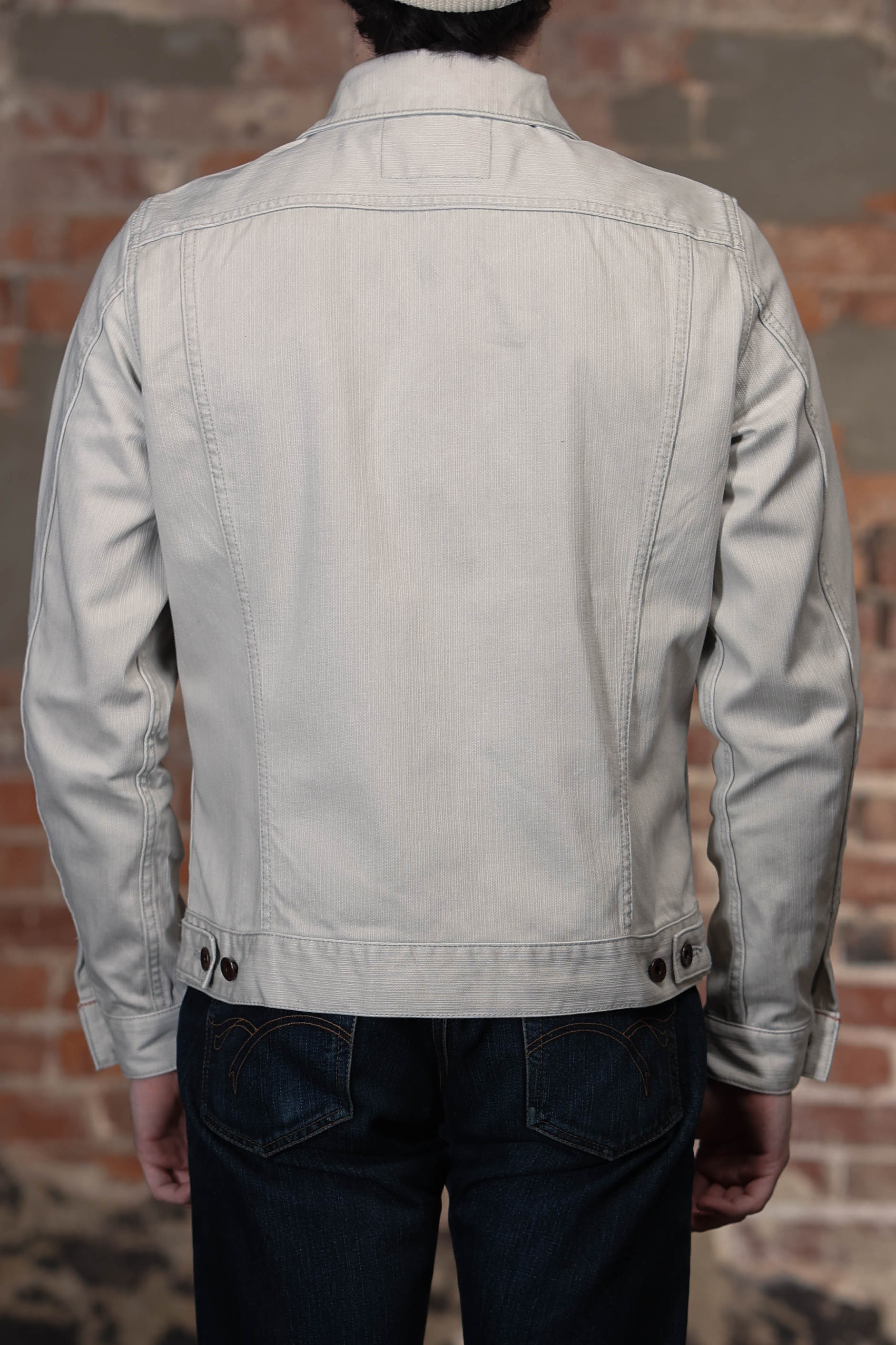 Iron Heart IHJ-162-GRY 11oz Piqué Modified Type III Jacket - Light Grey