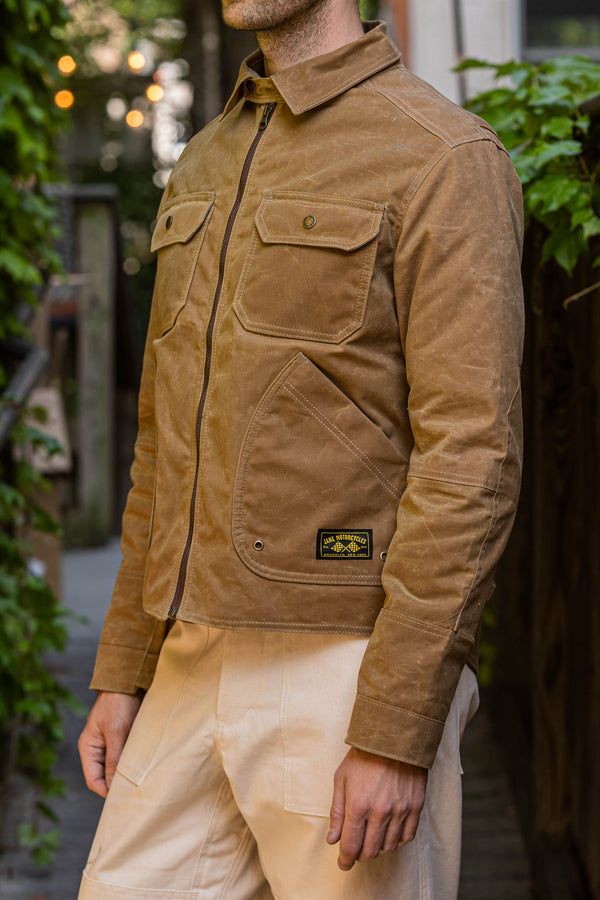 Jane Motorcycles The Driggs Riding Jacket - Waxed Canvas Field Tan -  Franklin & Poe
