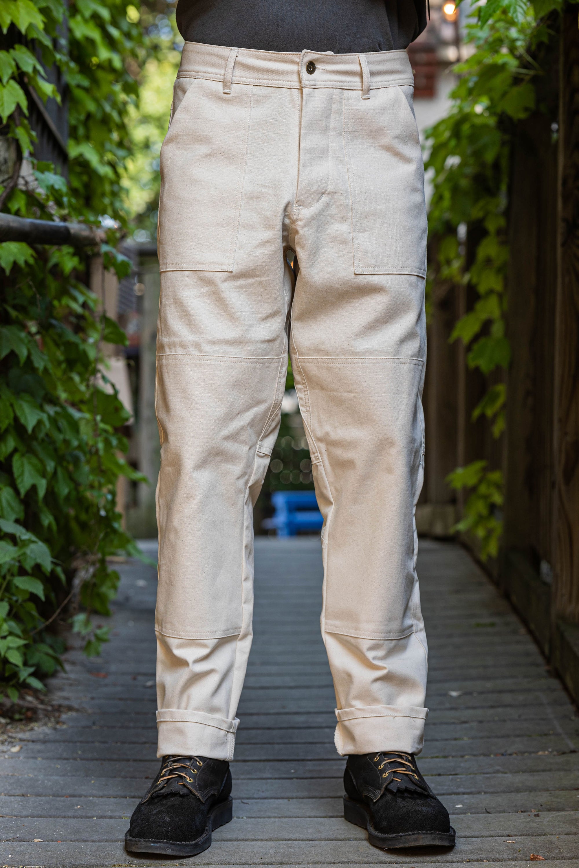 Jane Motorcycles Bedford Canvas Double Knee Pant - Natural
