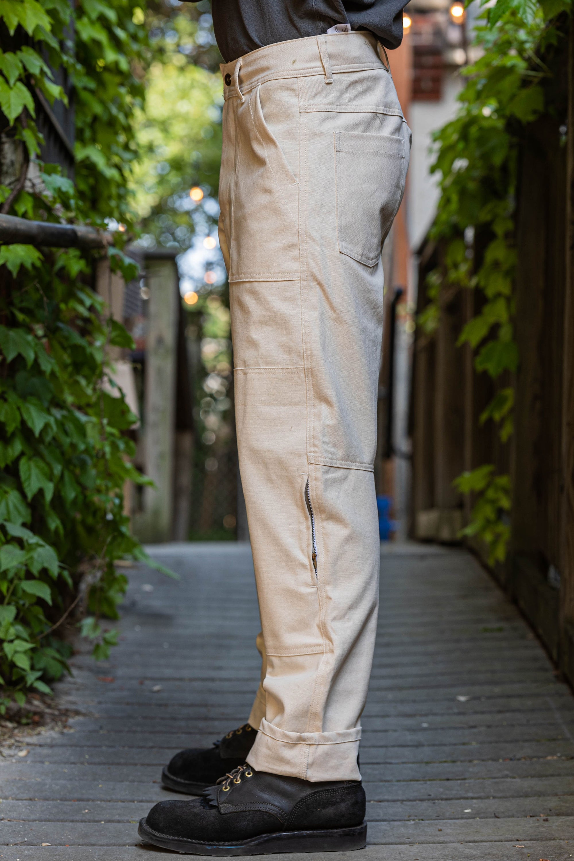 Jane Motorcycles Bedford Canvas Double Knee Pant - Natural - Franklin & Poe