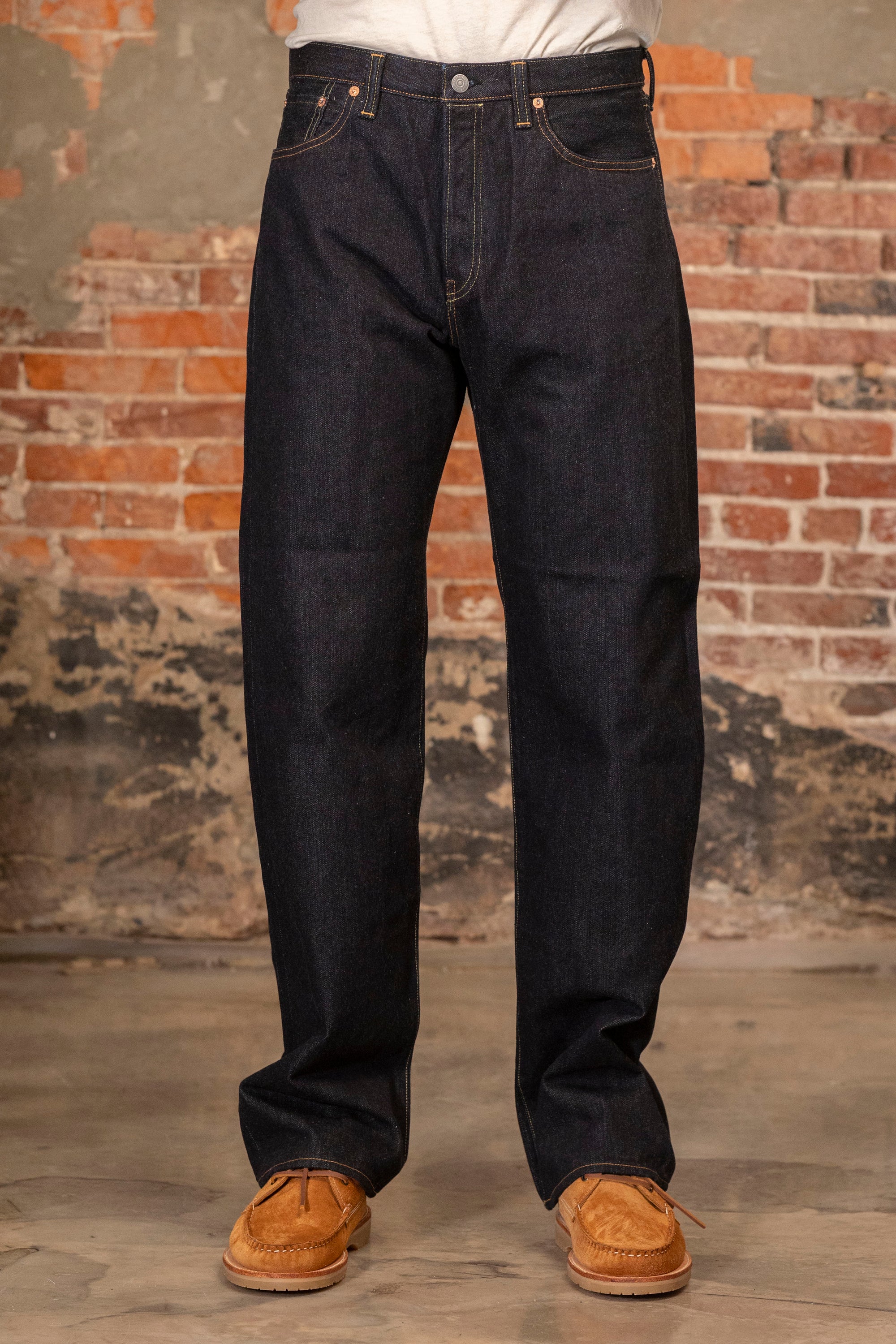 The Flat Head FN-D111 Left Hand Twill Wide Straight - 14.5oz Selvedge Denim
