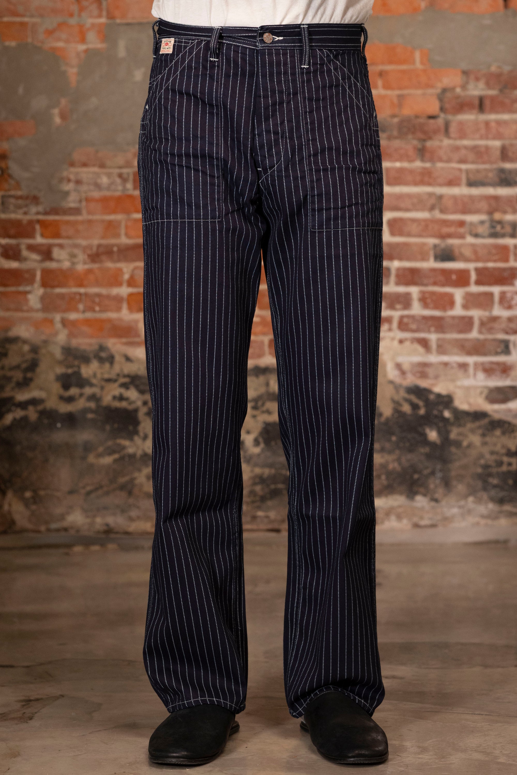 Sugar Cane Engineer Pant - 9oz Wabash Stripe