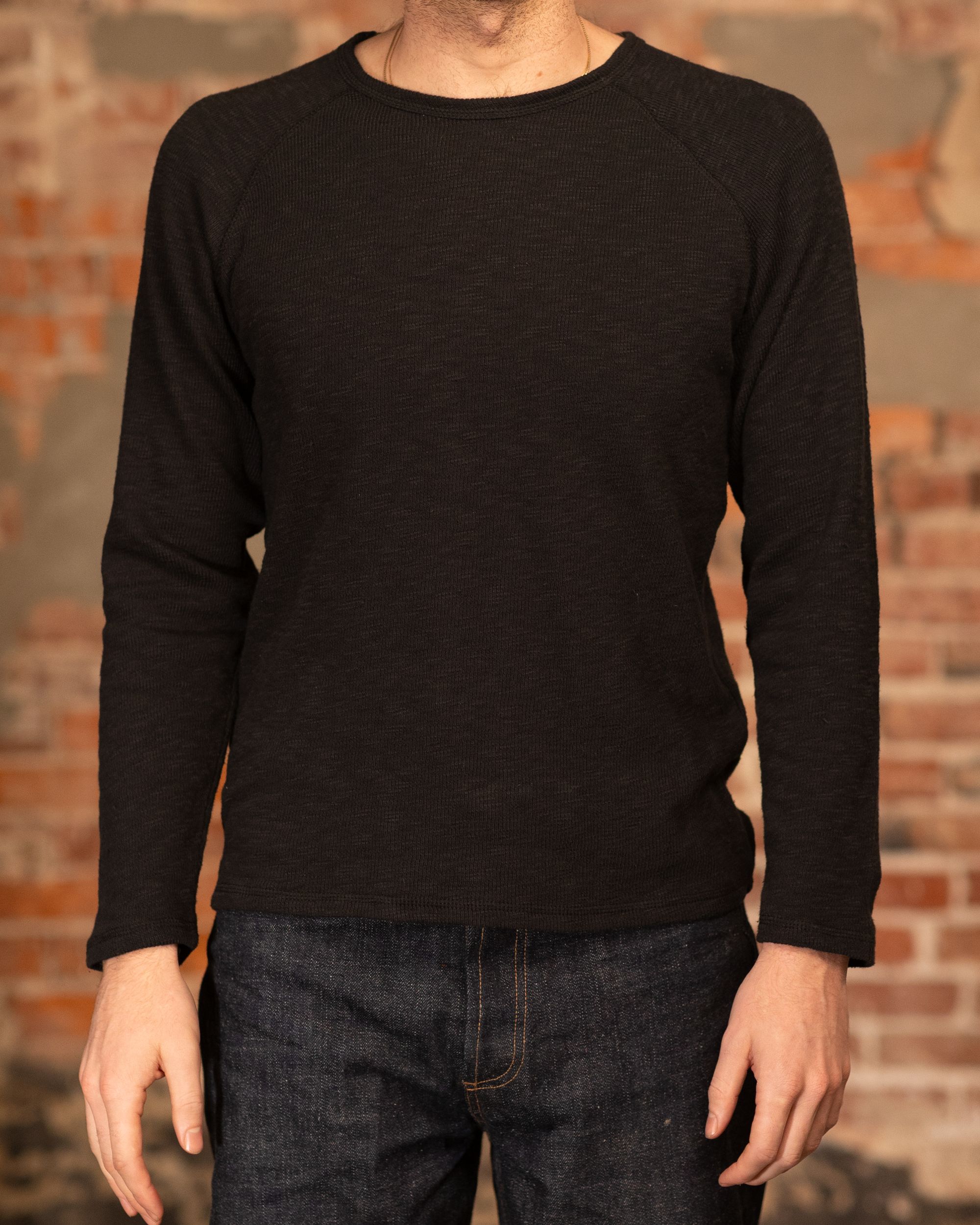 Hansen Garments Felix Raglan Long Sleeve T-Shirt - Black