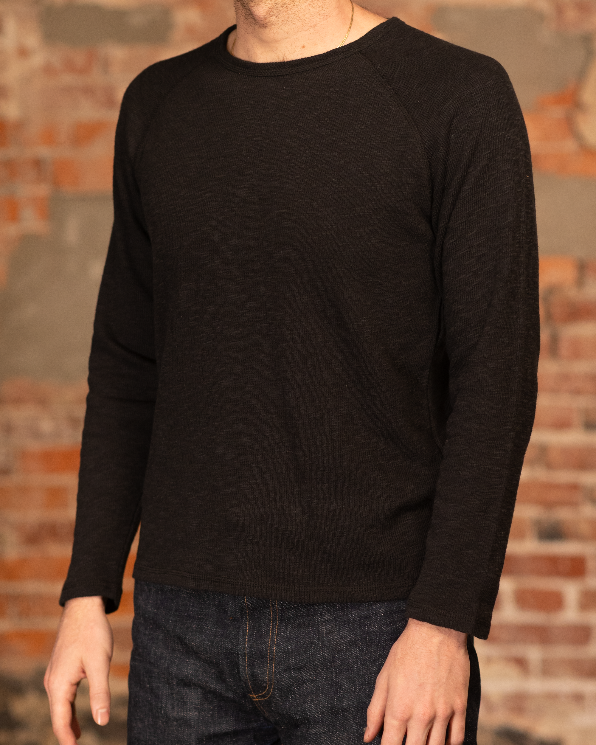 Hansen Garments Felix Raglan Long Sleeve T-Shirt - Black