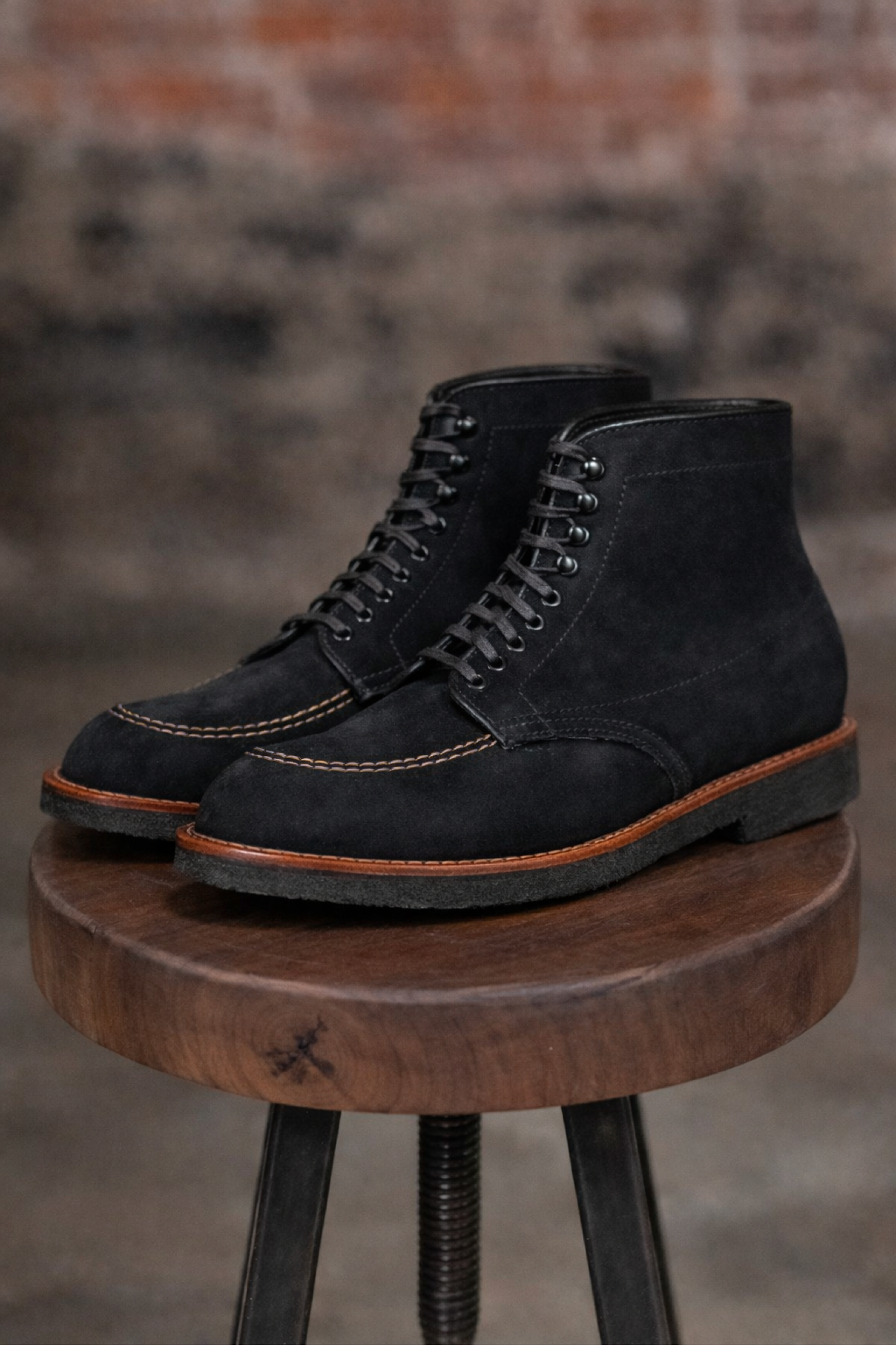 (Pre-Order FW26) Alden G7902 Mocc Toe Boot - Black Suede