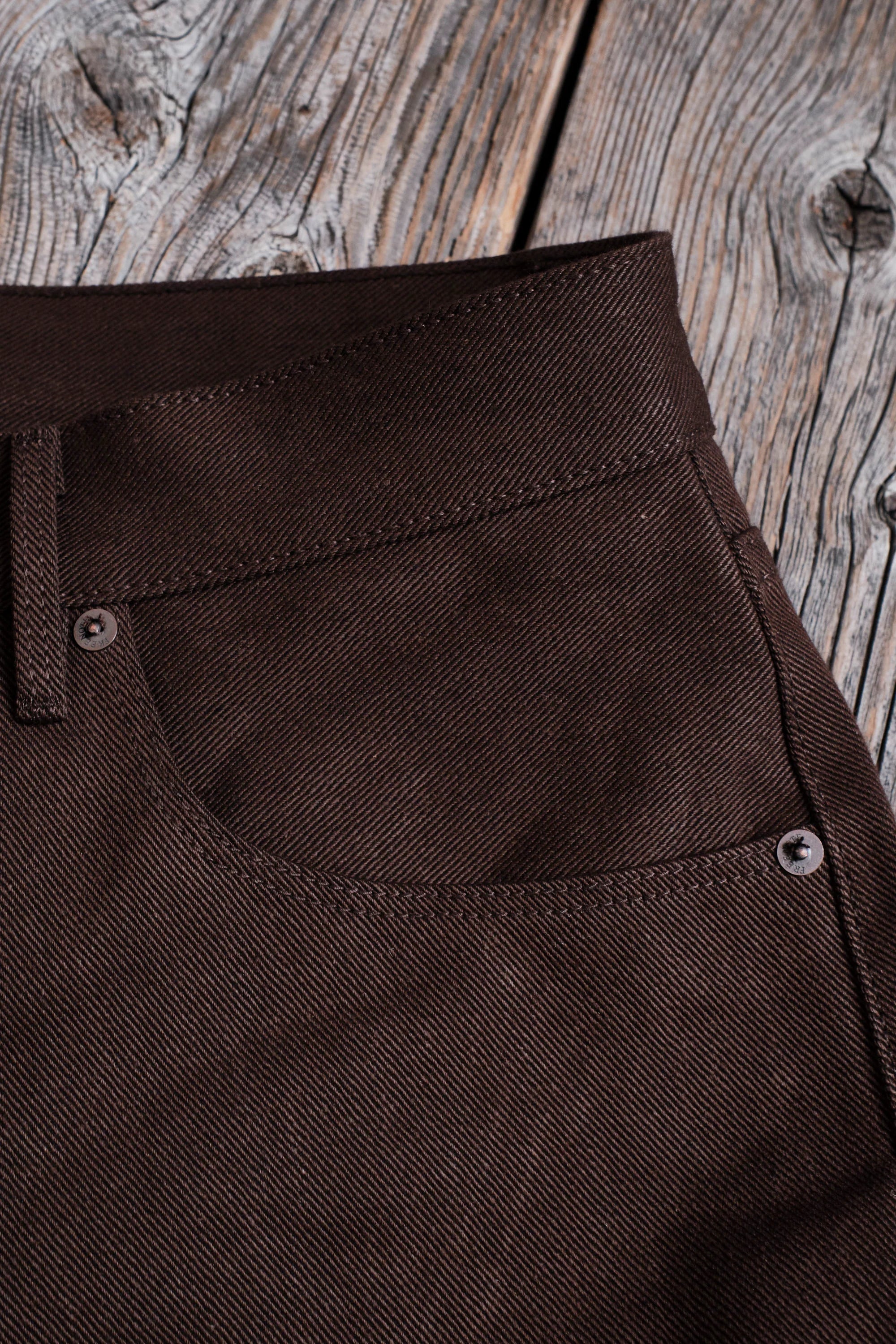 Freenote Cloth Modesto - 15oz Dark Brown Denim