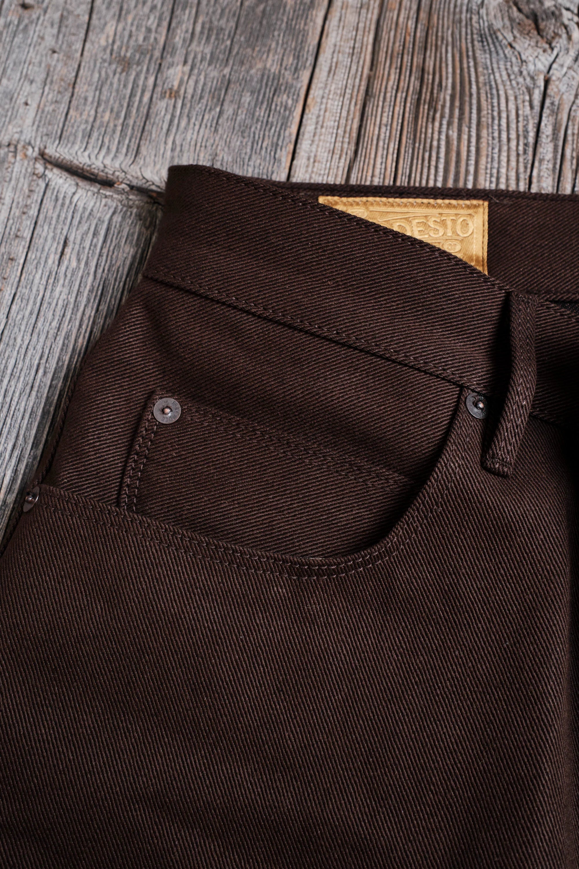Freenote Cloth Modesto - 15oz Dark Brown Denim
