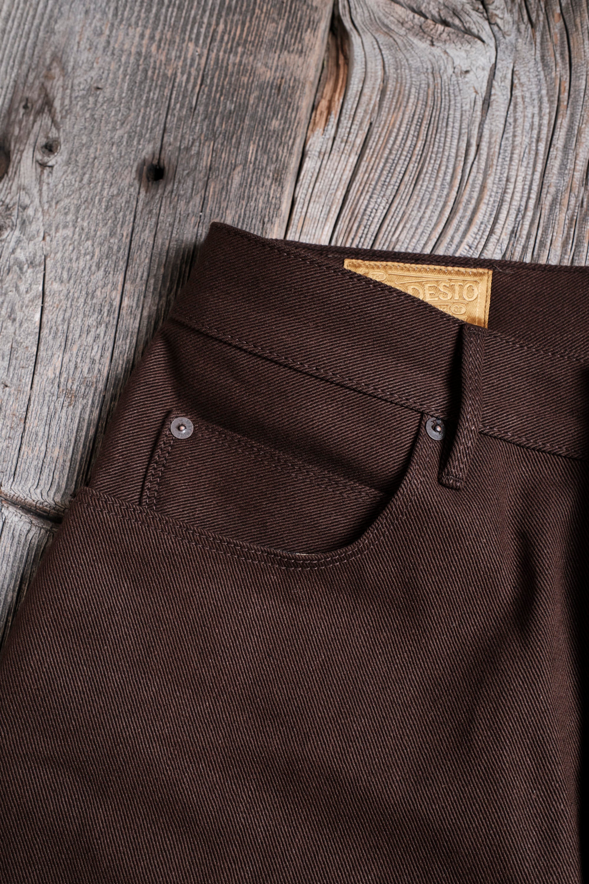 Freenote Cloth Modesto - 15oz Dark Brown Denim