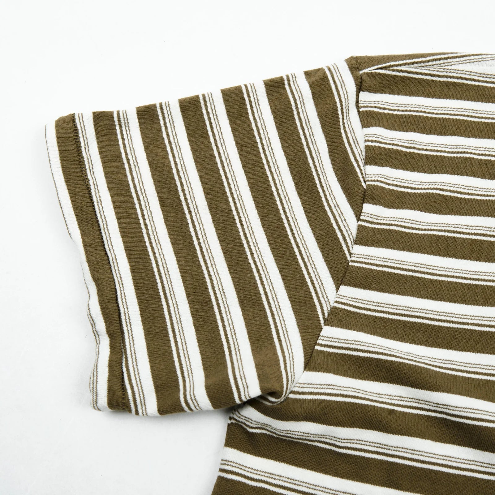 Freenote Cloth Speed Stripe S/S - Olive Stripe