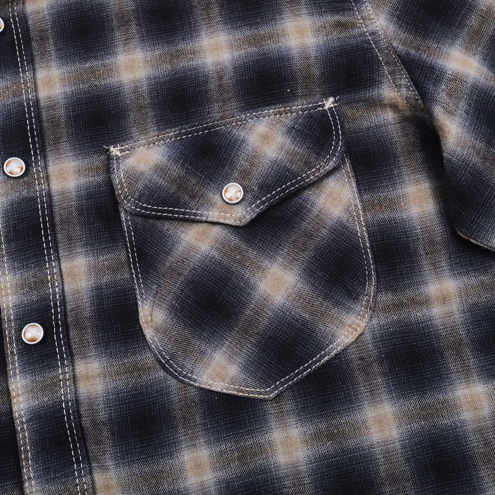 Freenote Cloth Bodie -Navy Shadow Plaid