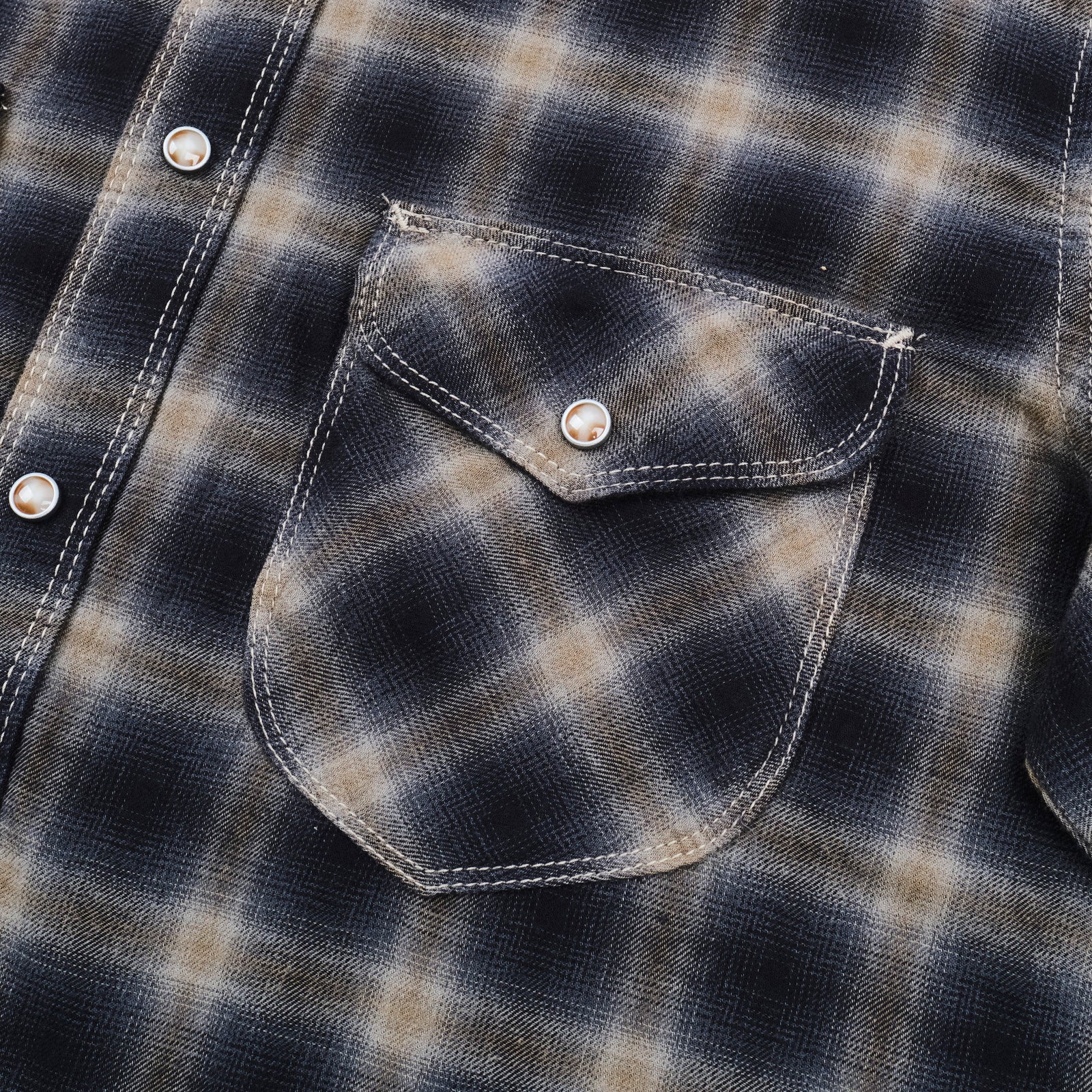 Freenote Cloth Bodie -Navy Shadow Plaid