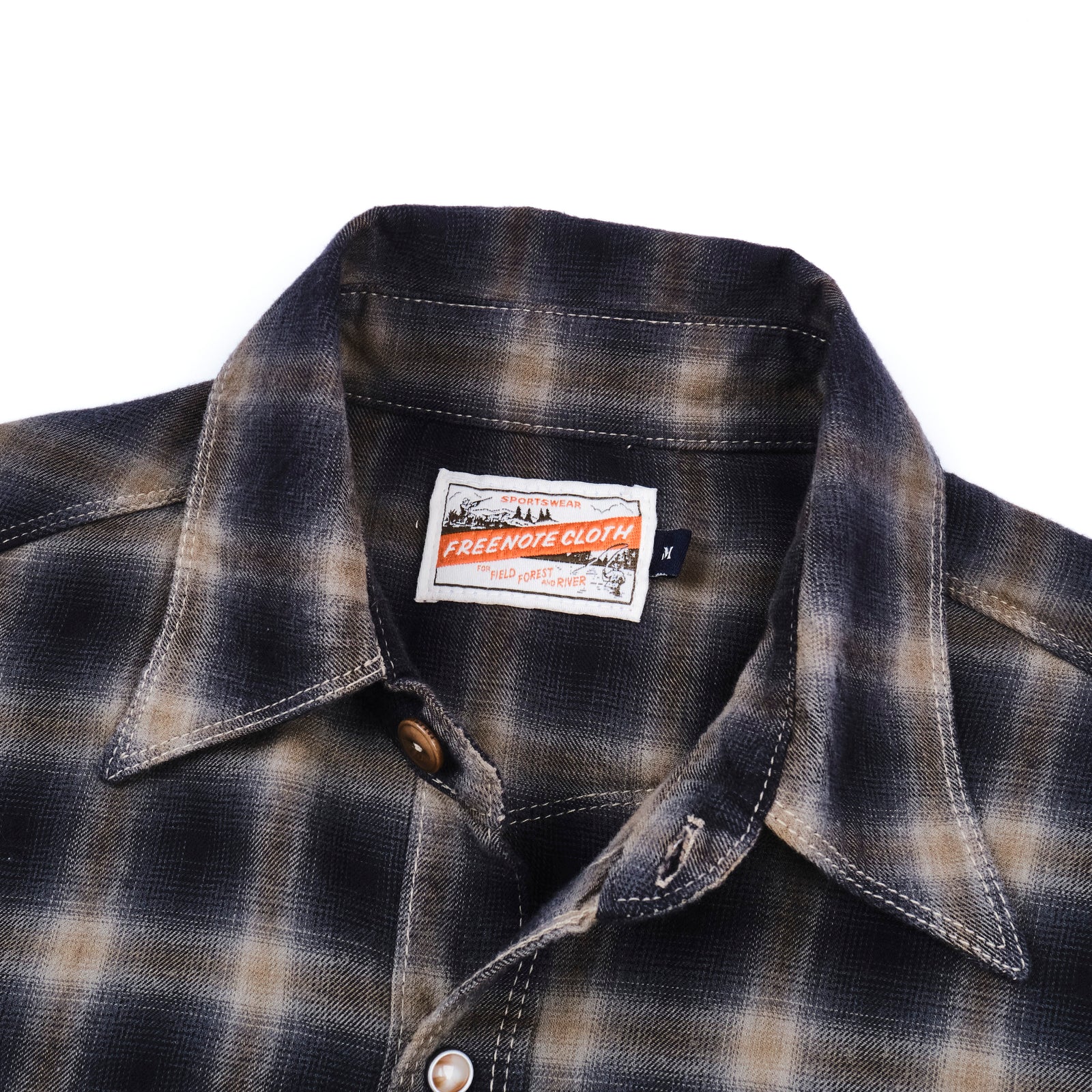 Freenote Cloth Bodie -Navy Shadow Plaid