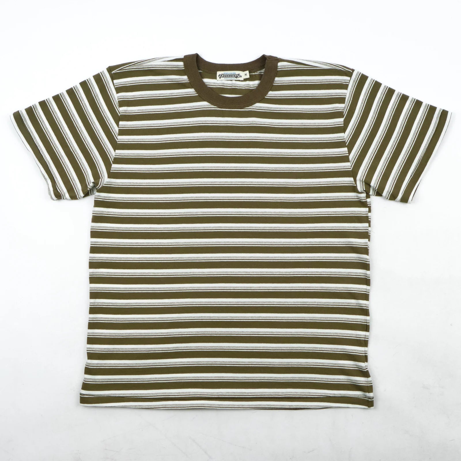 Freenote Cloth Speed Stripe S/S - Olive Stripe