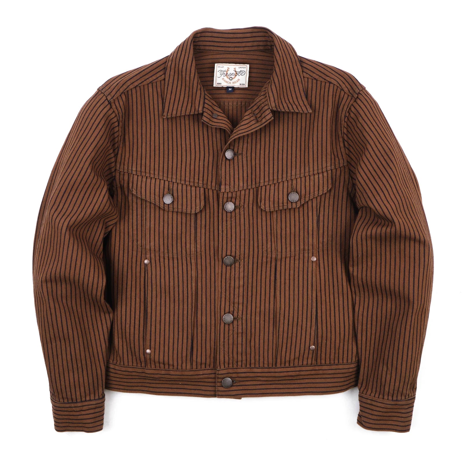 Freenote Cloth High Low - Brown Dobby Herringbone