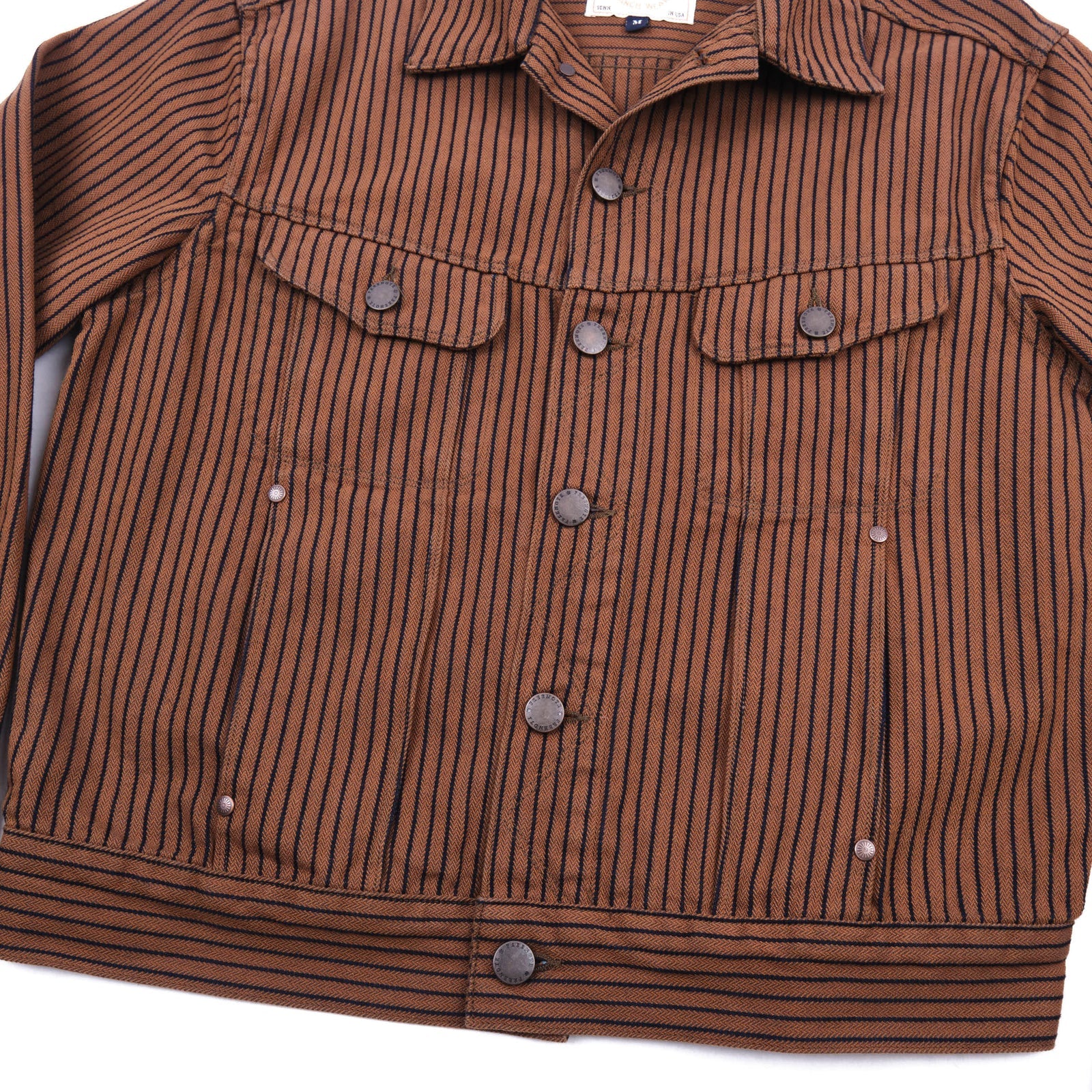 Freenote Cloth High Low - Brown Dobby Herringbone
