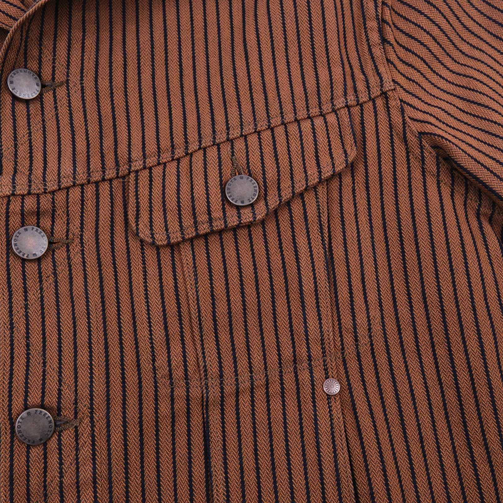 Freenote Cloth High Low - Brown Dobby Herringbone