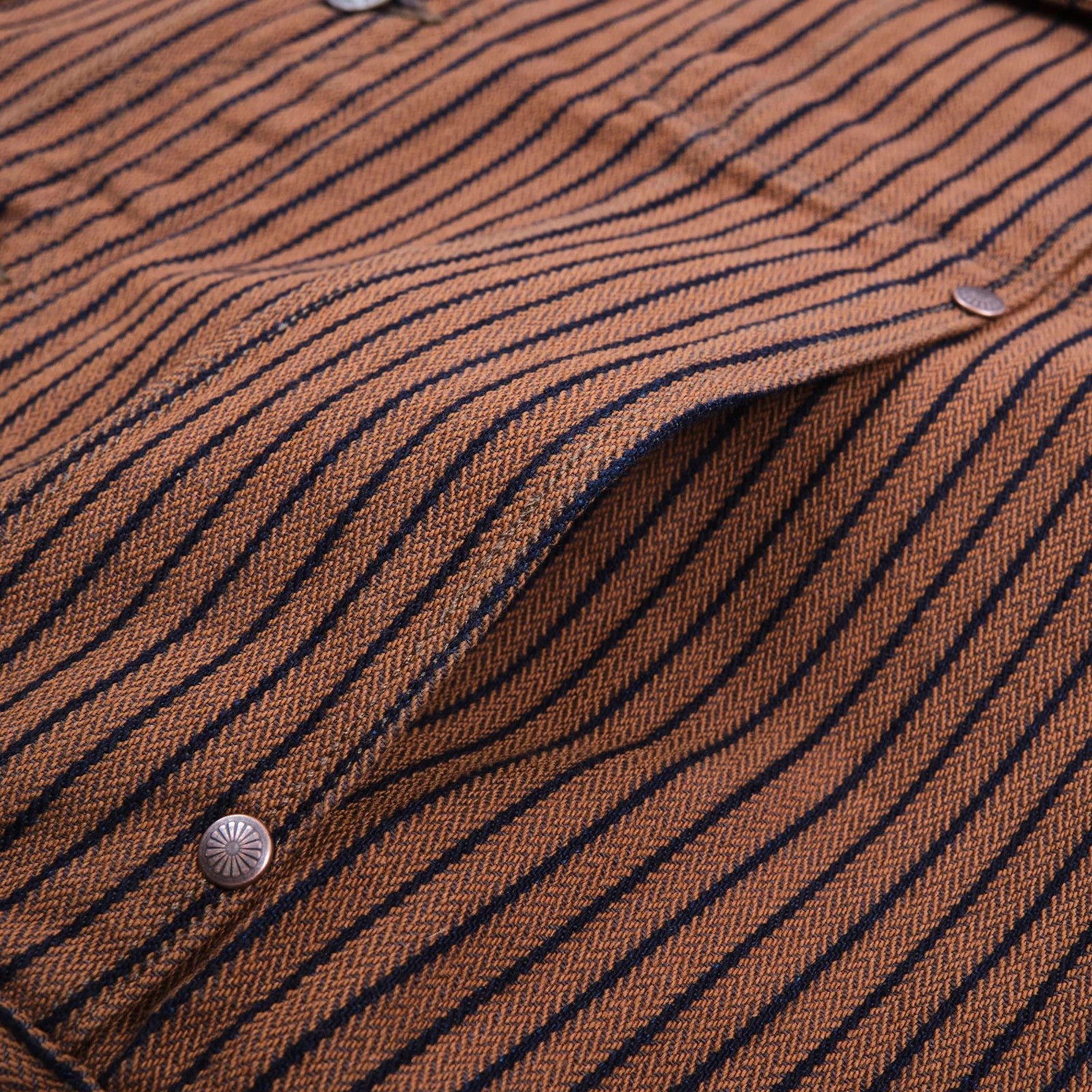 Freenote Cloth High Low - Brown Dobby Herringbone