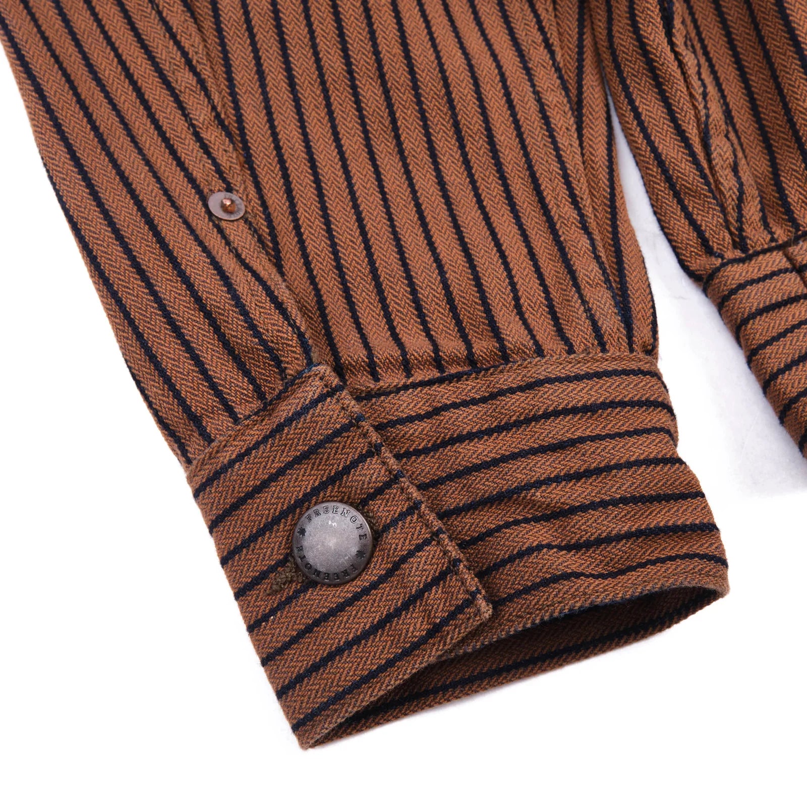 Freenote Cloth High Low - Brown Dobby Herringbone