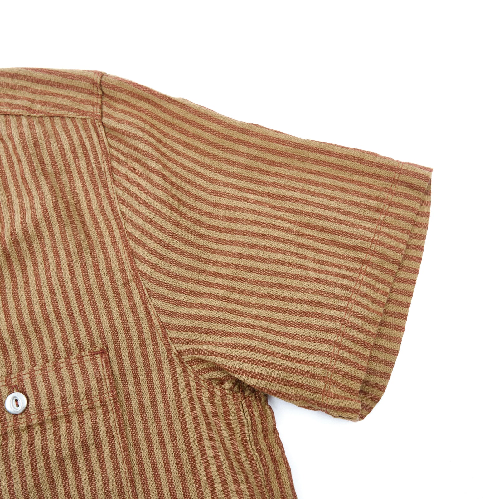 Freenote Cloth Dayton S/S - Terracotta Stripe