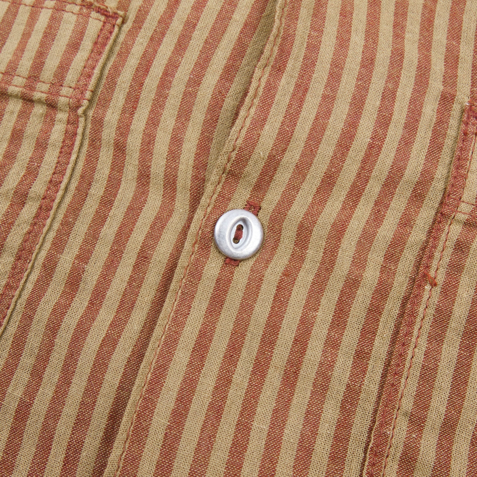 Freenote Cloth Dayton S/S - Terracotta Stripe