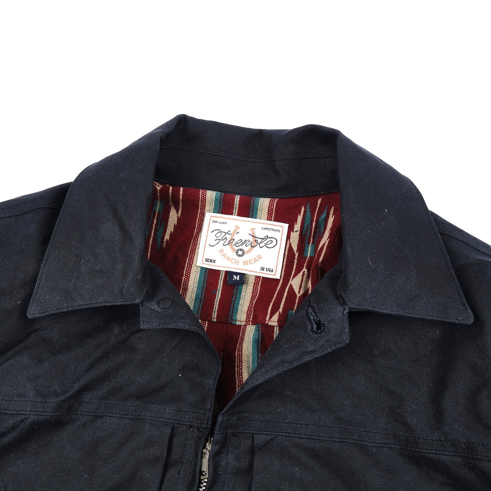 Freenote Cloth Faro Jacket Waxed Canvas - Black