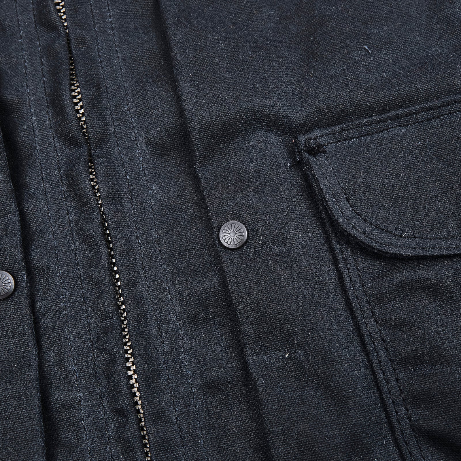 Freenote Cloth Faro Jacket Waxed Canvas - Black