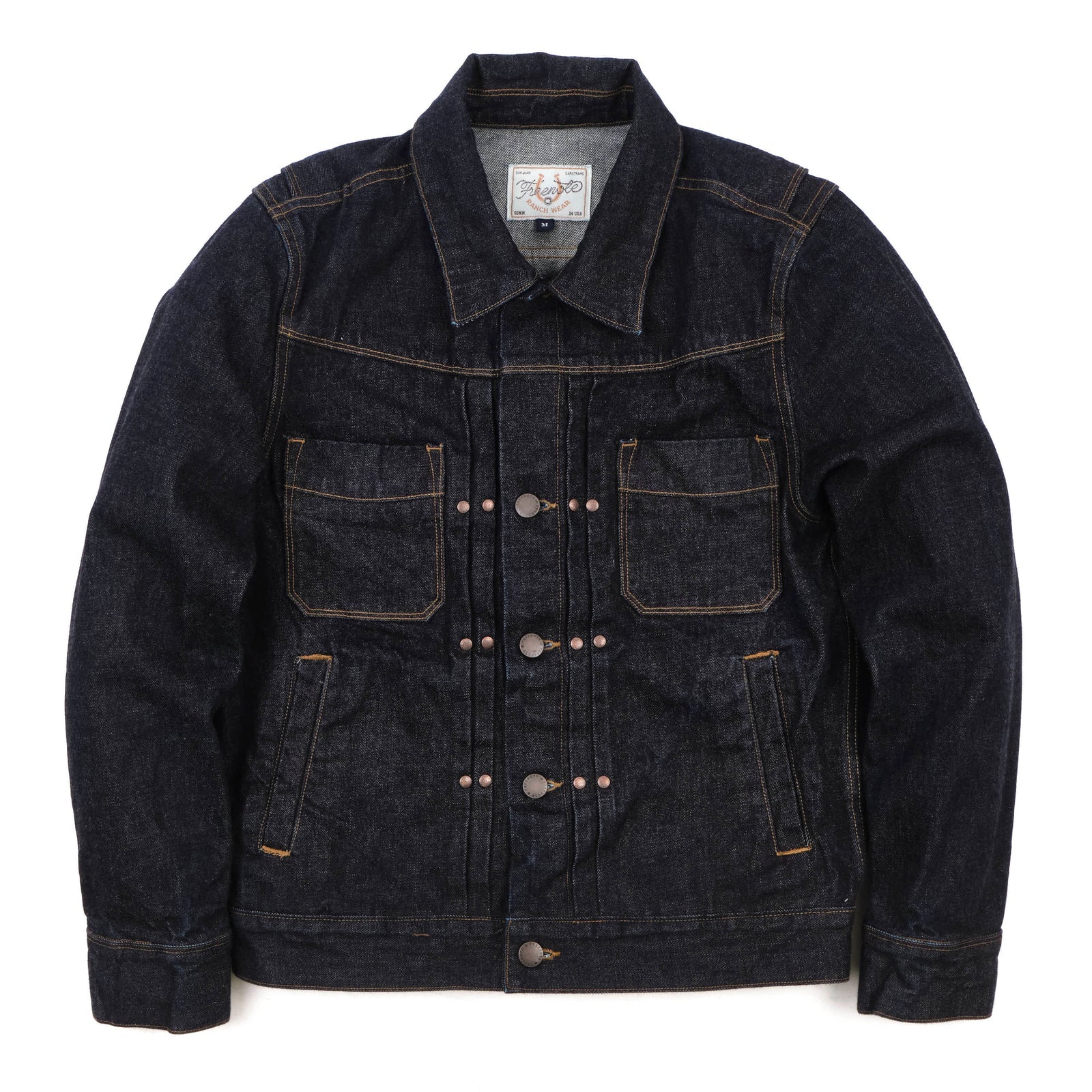 Freenote Cloth Riders Jacket - 15oz Unsinged Rinsed Denim