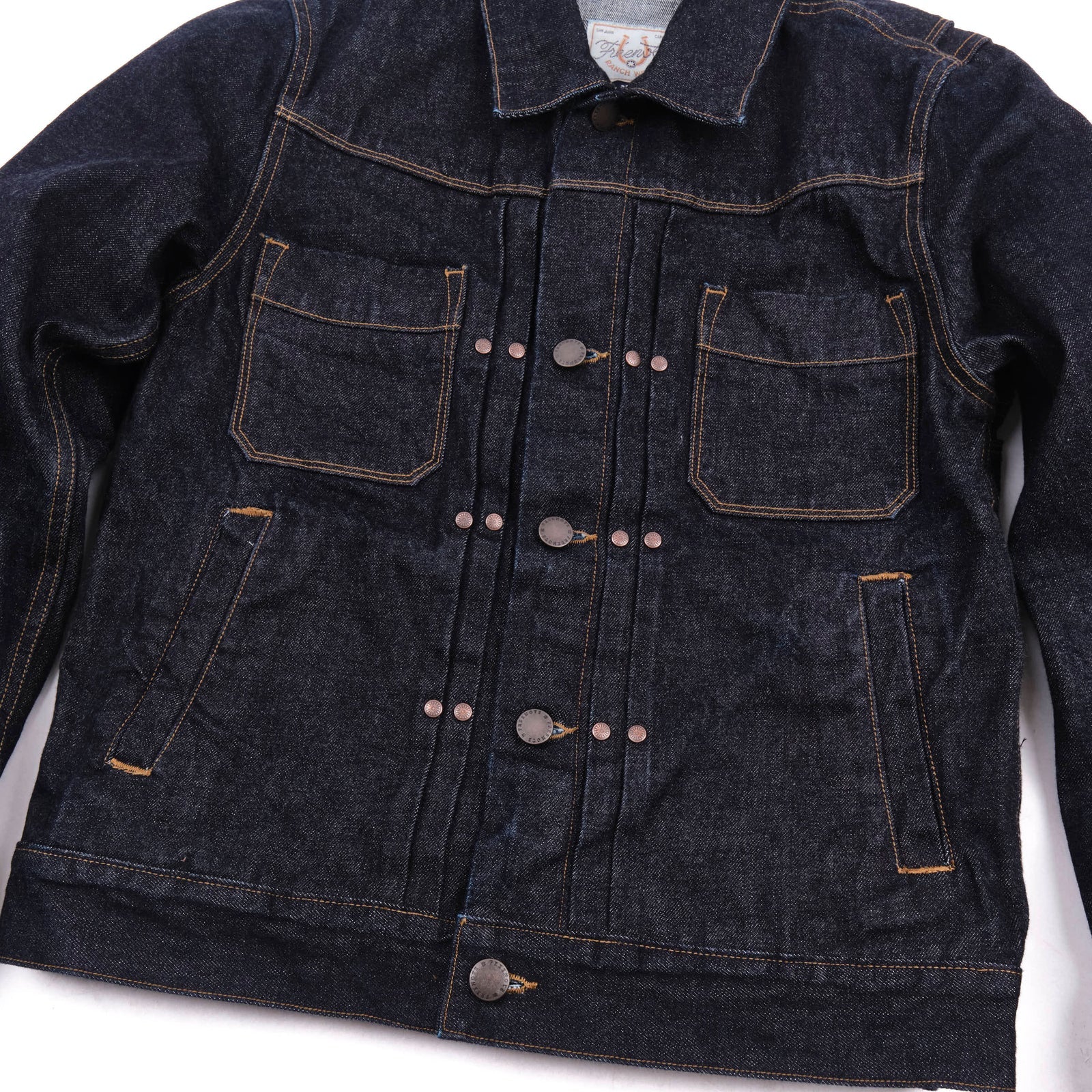 Freenote Cloth Riders Jacket - 15oz Unsinged Rinsed Denim