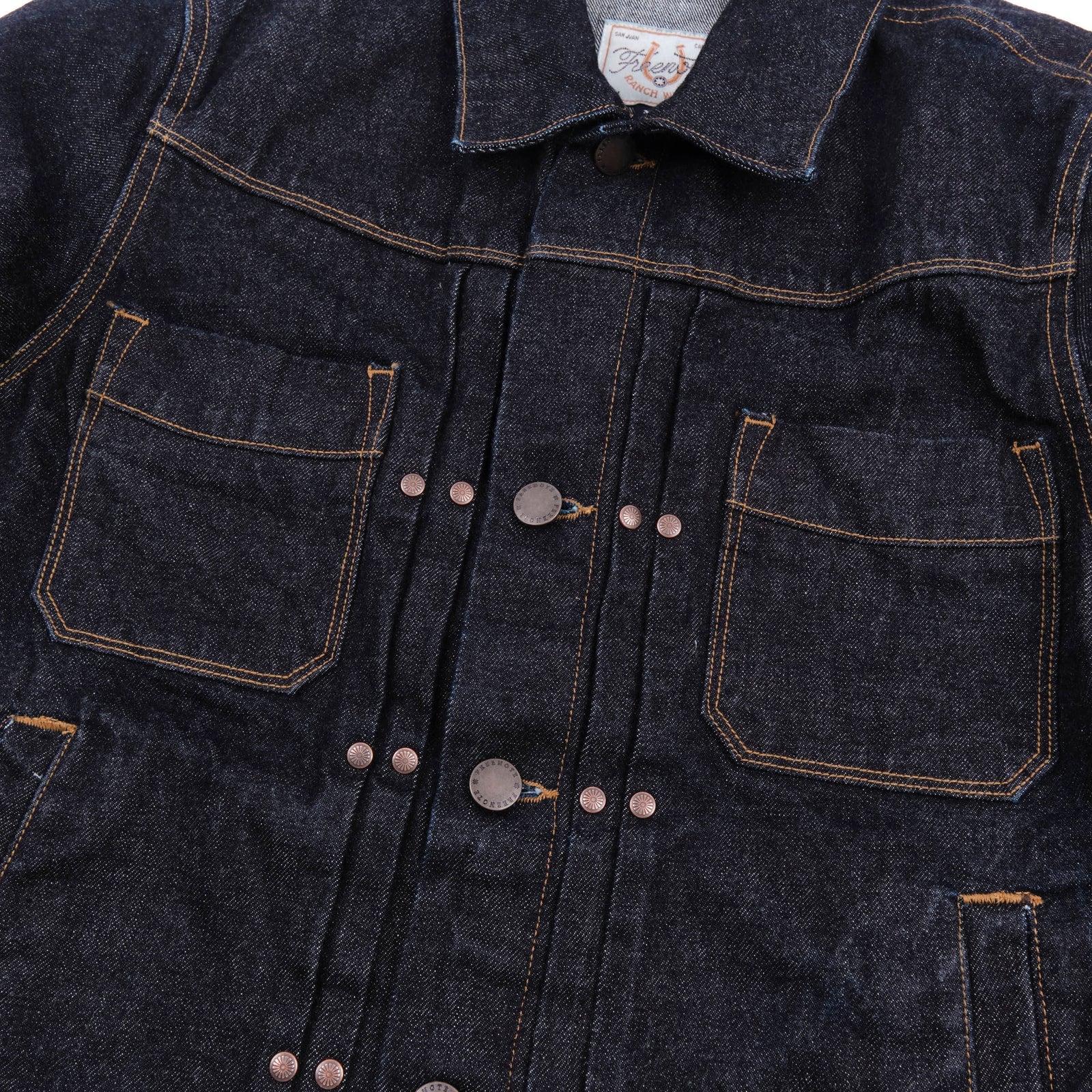 Freenote Cloth Riders Jacket - 15oz Unsinged Rinsed Denim