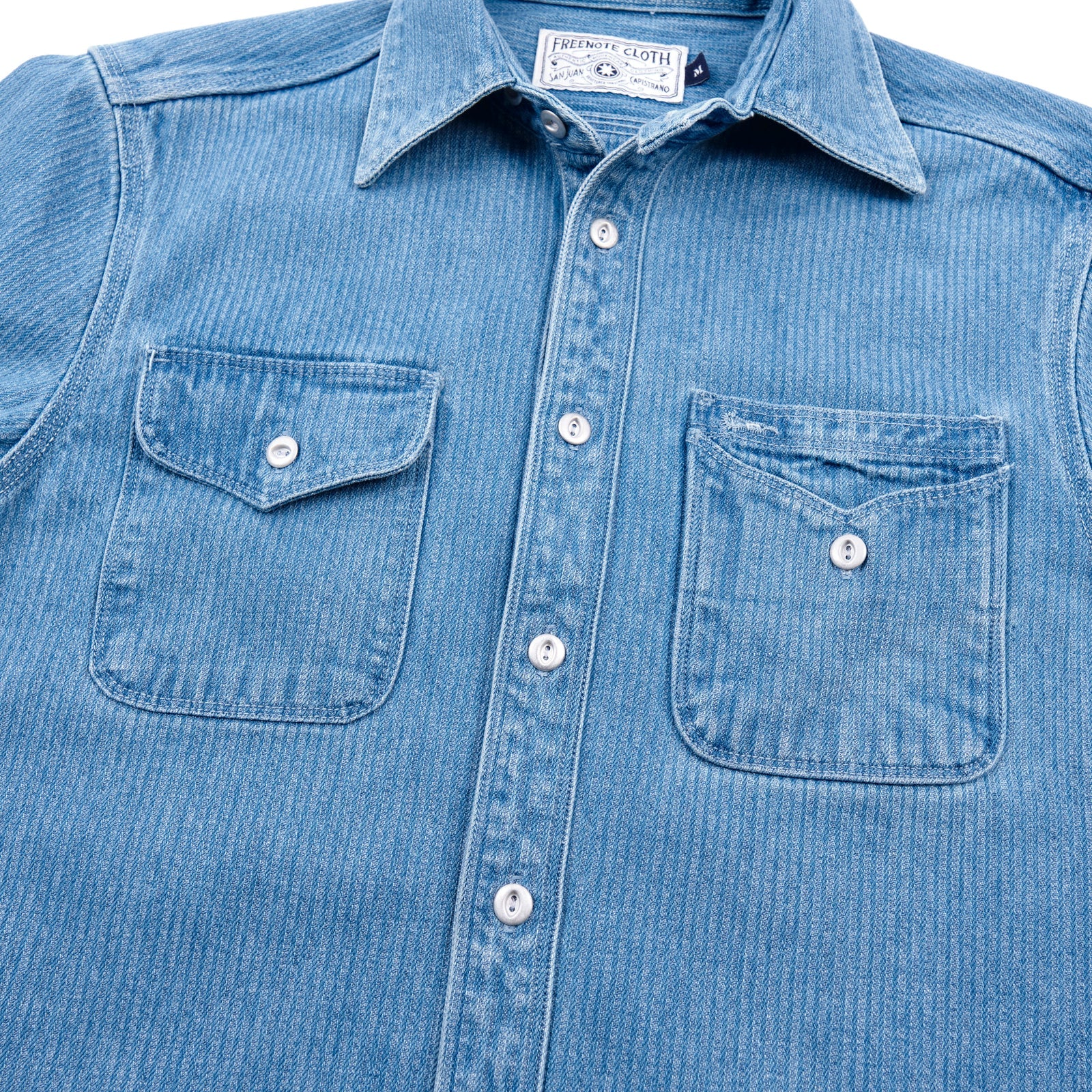 Freenote Cloth Lambert - Bleach Indigo Cord