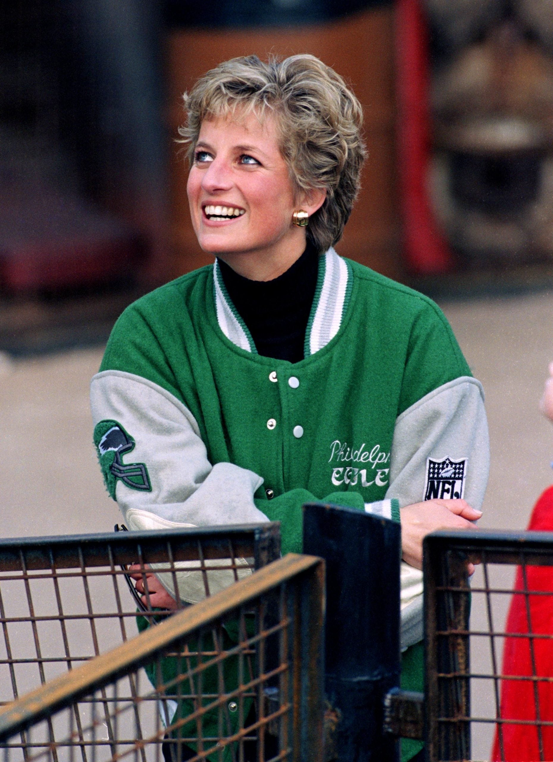 Princess Diana Philadelphia Eagles Green Jacket