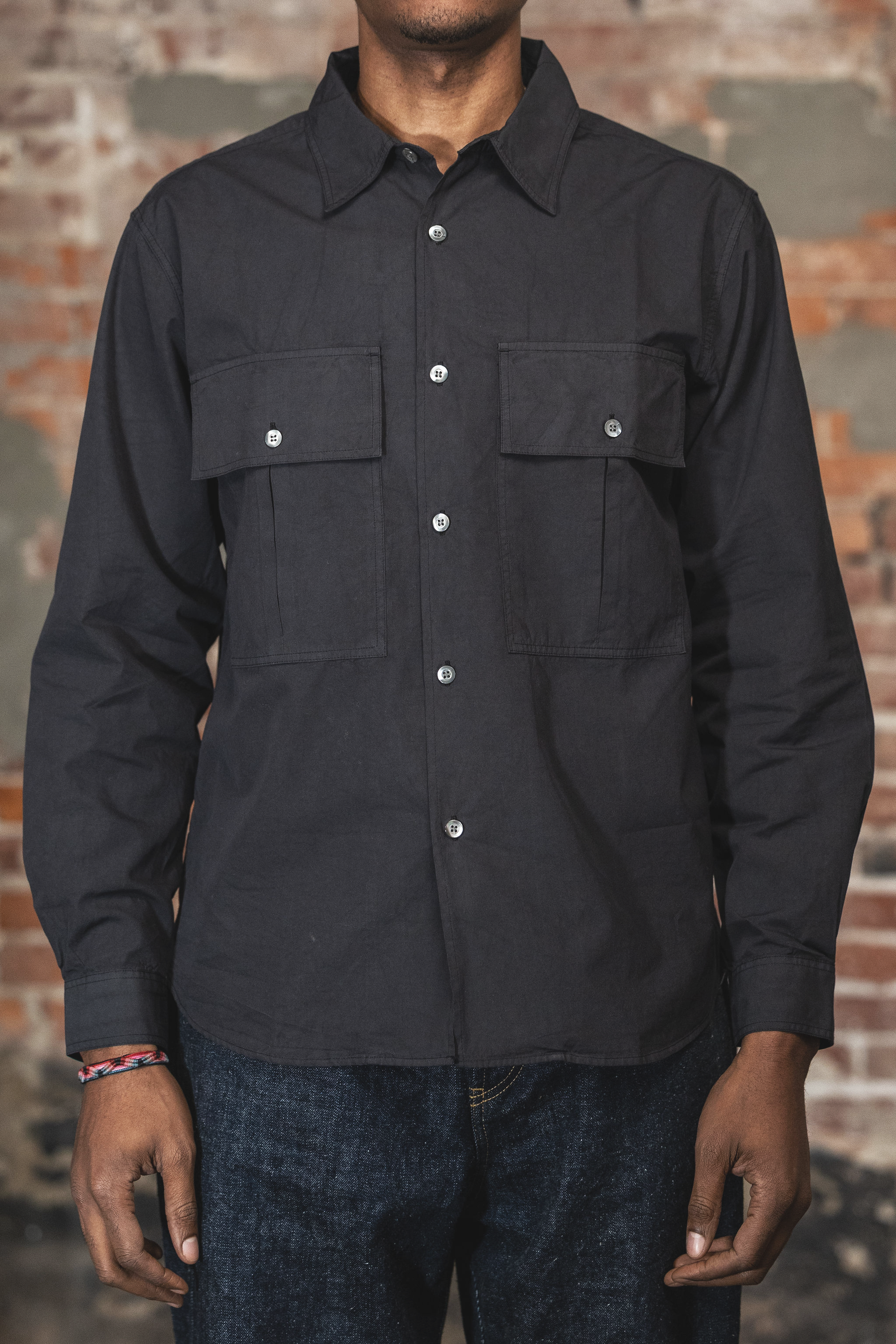 Knickerbocker Atlas Cotton Poplin Shirt - Peat