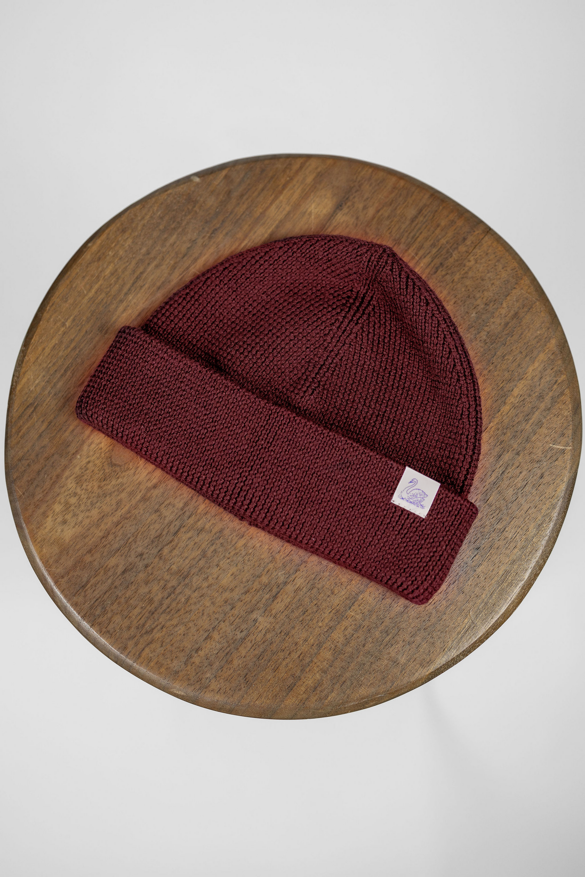Merz b Schwanen MWBN05 Merino Wool Ribbed Watch Cap - Burgundy