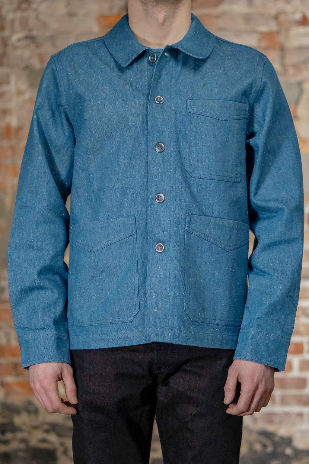 3sixteen French Work Jacket - Light Indigo - Franklin & Poe 3sixteen French Work Jacket - Light Indigo - Franklin & Poe