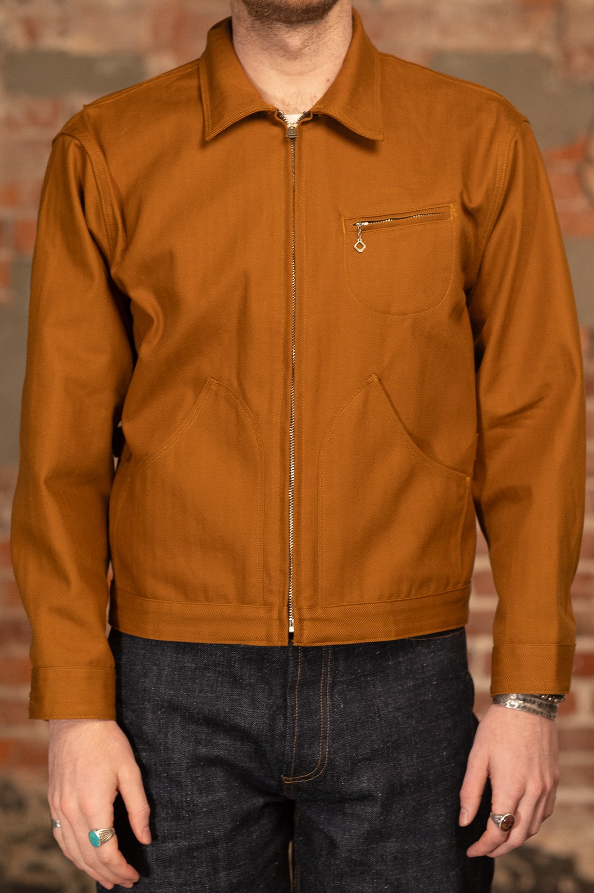 Freenote Cloth Kirthwood - Rust Herringbone