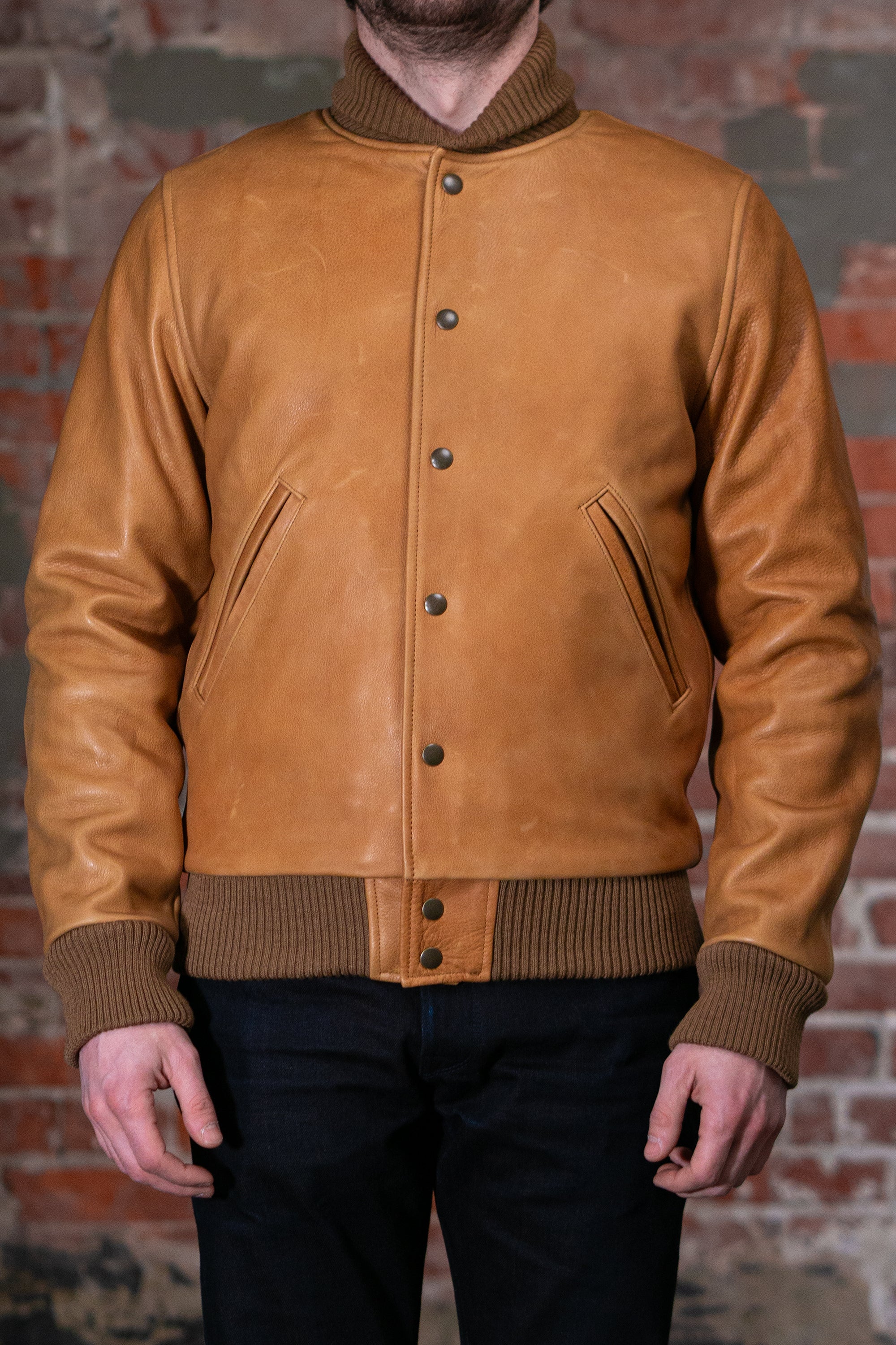 Dehen 1920 All-City Leather Jacket - Rust