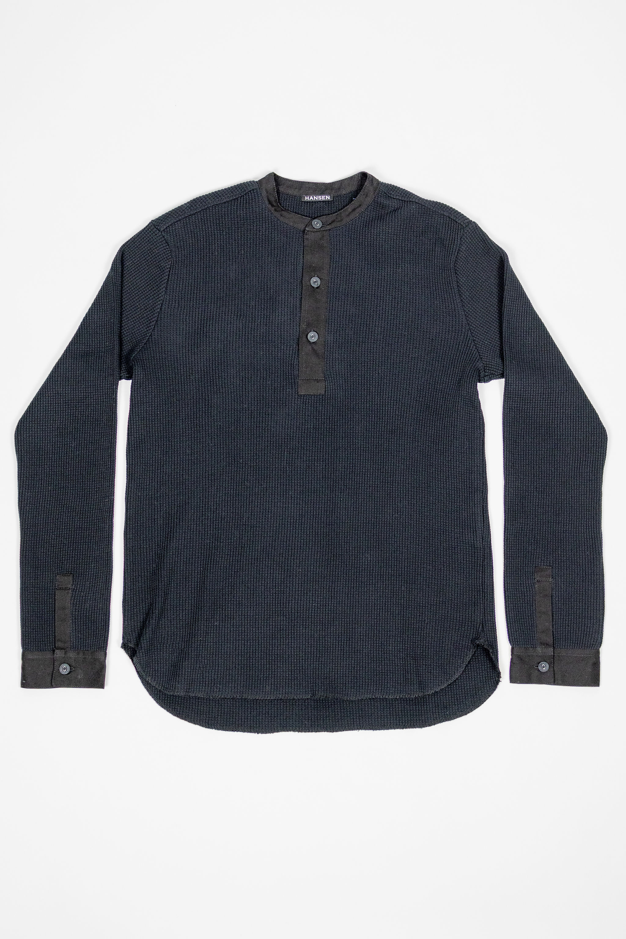 Hansen Garments Hermann Long Sleeve Henley - Black