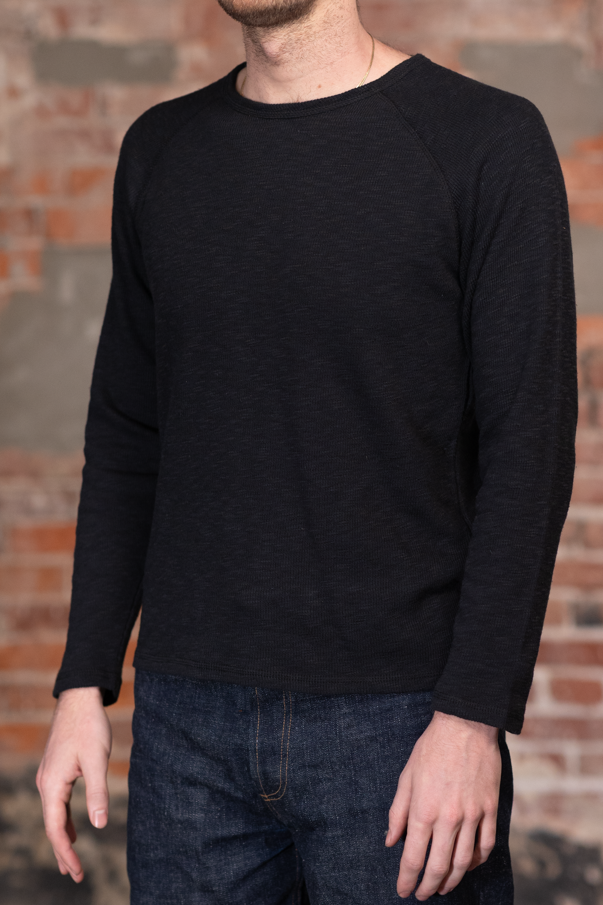 Hansen Garments Felix Raglan Long Sleeve T-Shirt - Black