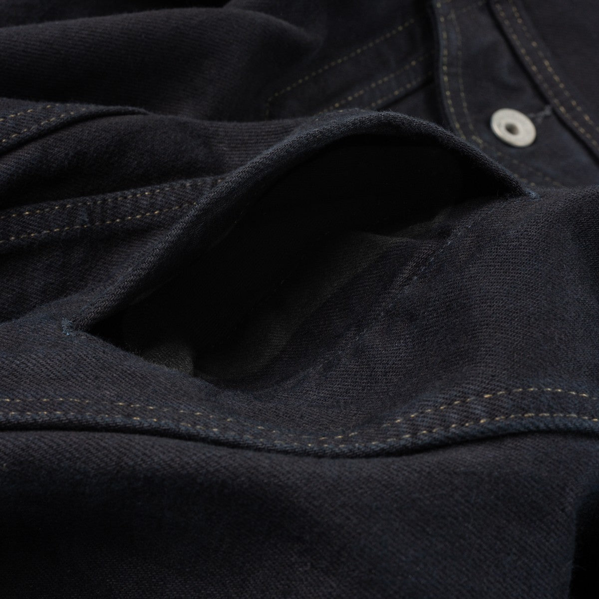 Iron Heart IH-526-142OD 14oz Selvedge Denim Modified Type III Jacket - Indigo Overdyed Black