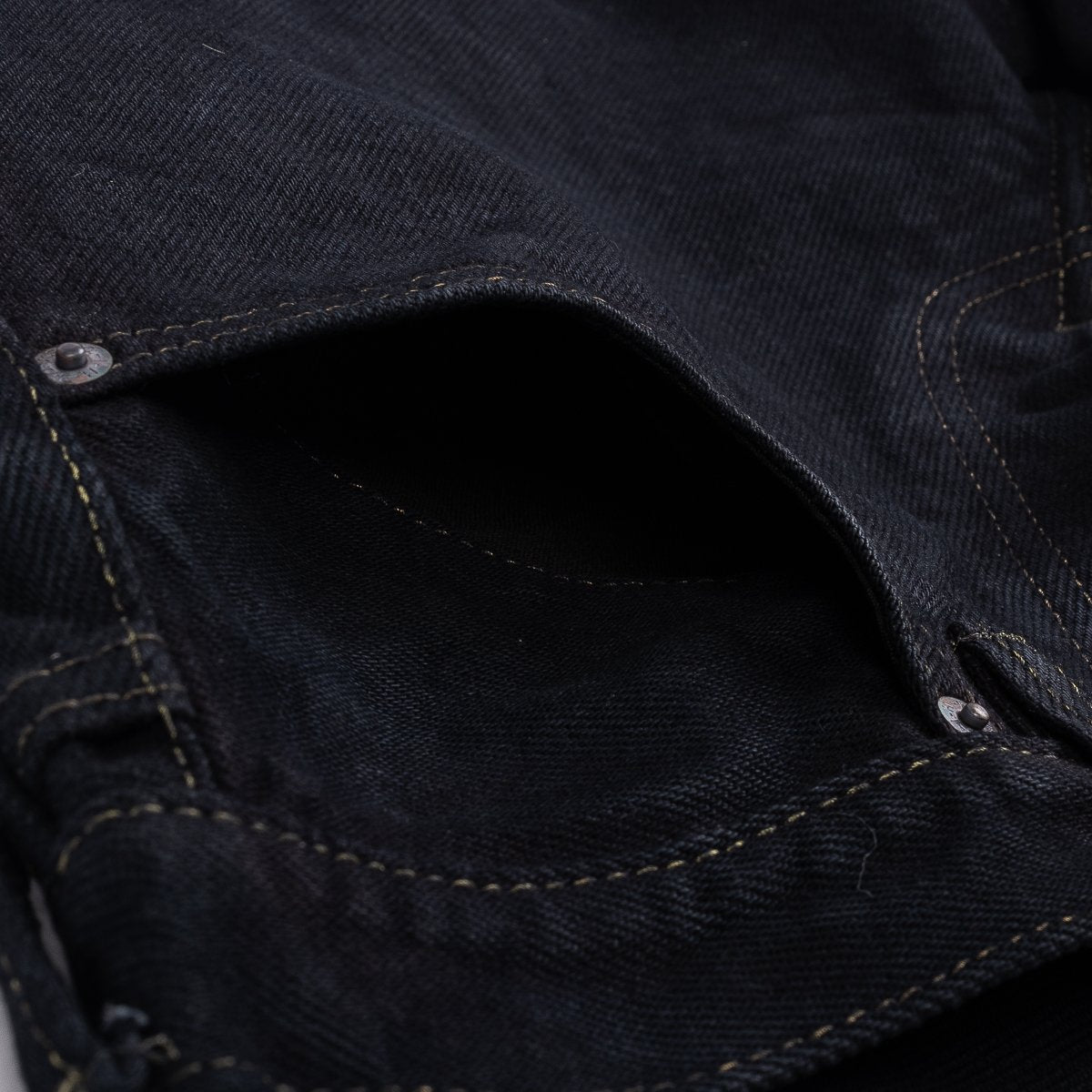 Iron Heart IH-634S-B 21oz Selvedge Denim Straight Cut Jeans - Indigo Overdyed Black