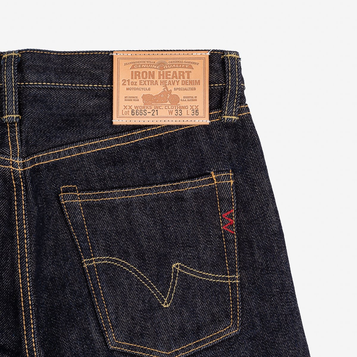 Iron Heart IH-666S-21 Indigo 21oz. Selvedge Denim - Slim Cut