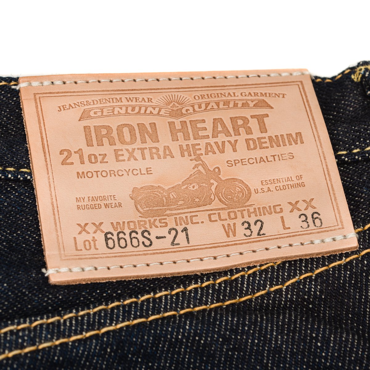 Iron Heart IH-666S-21 Indigo 21oz. Selvedge Denim - Slim Cut