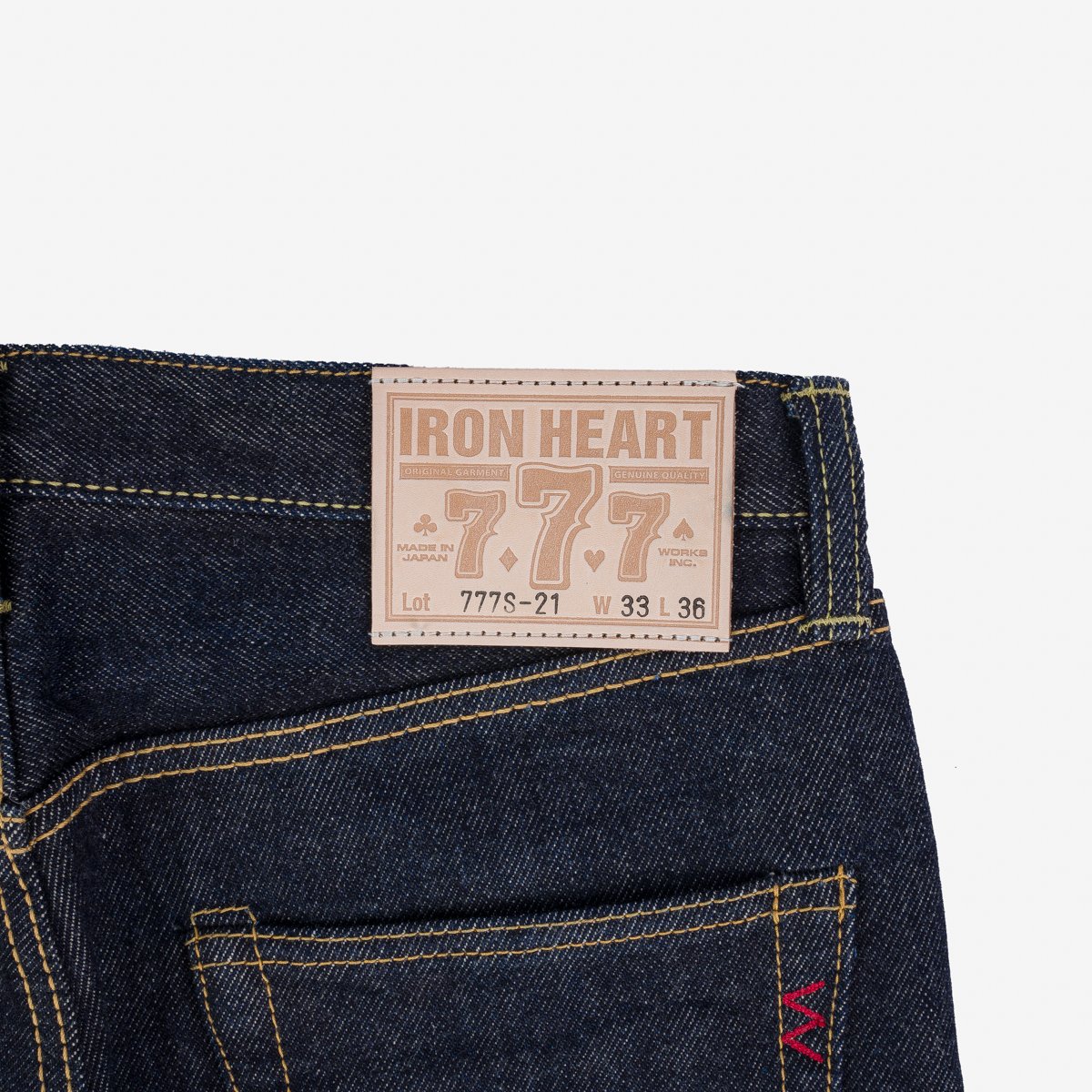 Iron Heart IH-777S-21 Indigo 21oz Selvedge Denim - Super Slim Tapered Cut