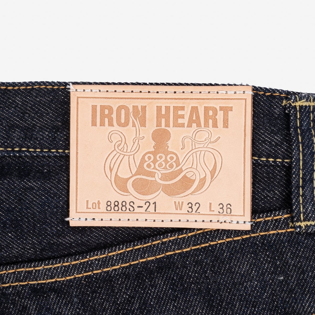 Iron Heart IH-888S-21 Indigo 21oz. Selvedge Denim - Tapered Cut