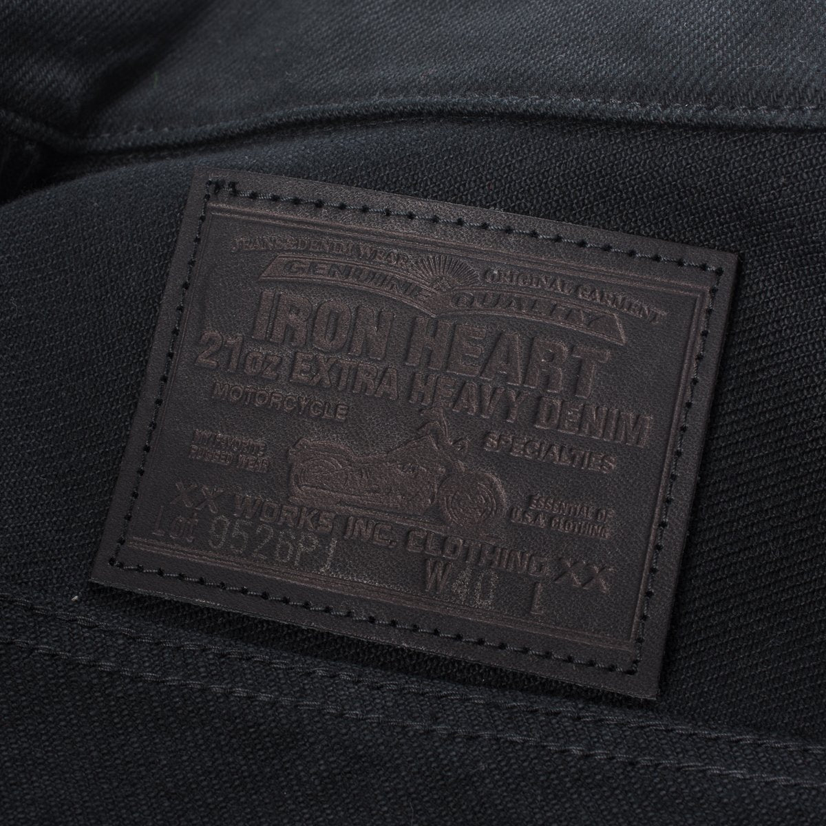 Iron Heart IH-9526PJ 21oz Non-Fade Denim Modified Type III Jacket - Superblack