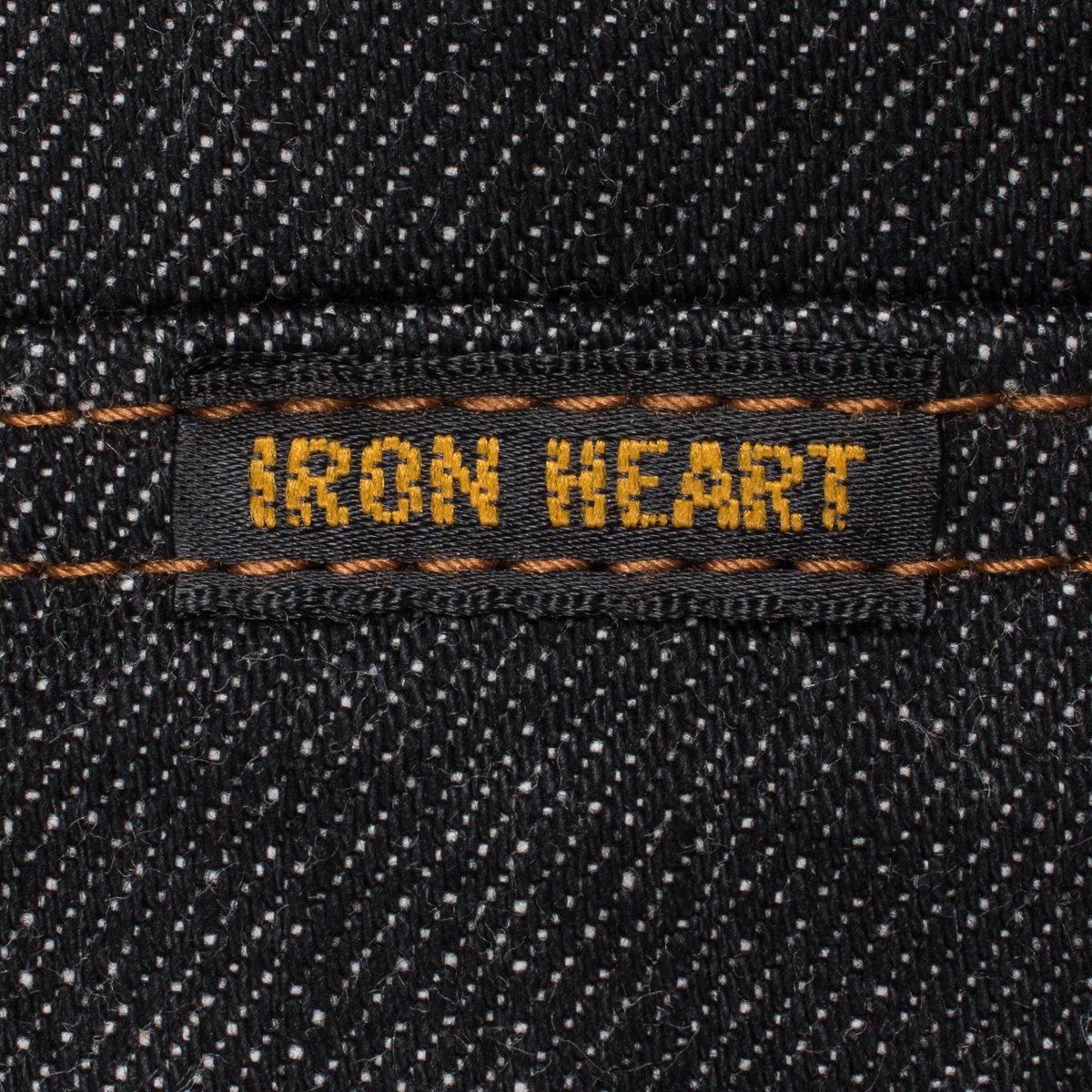 Iron Heart IHSH-33-BLK 12oz Selvedge Denim Western Shirt - Black