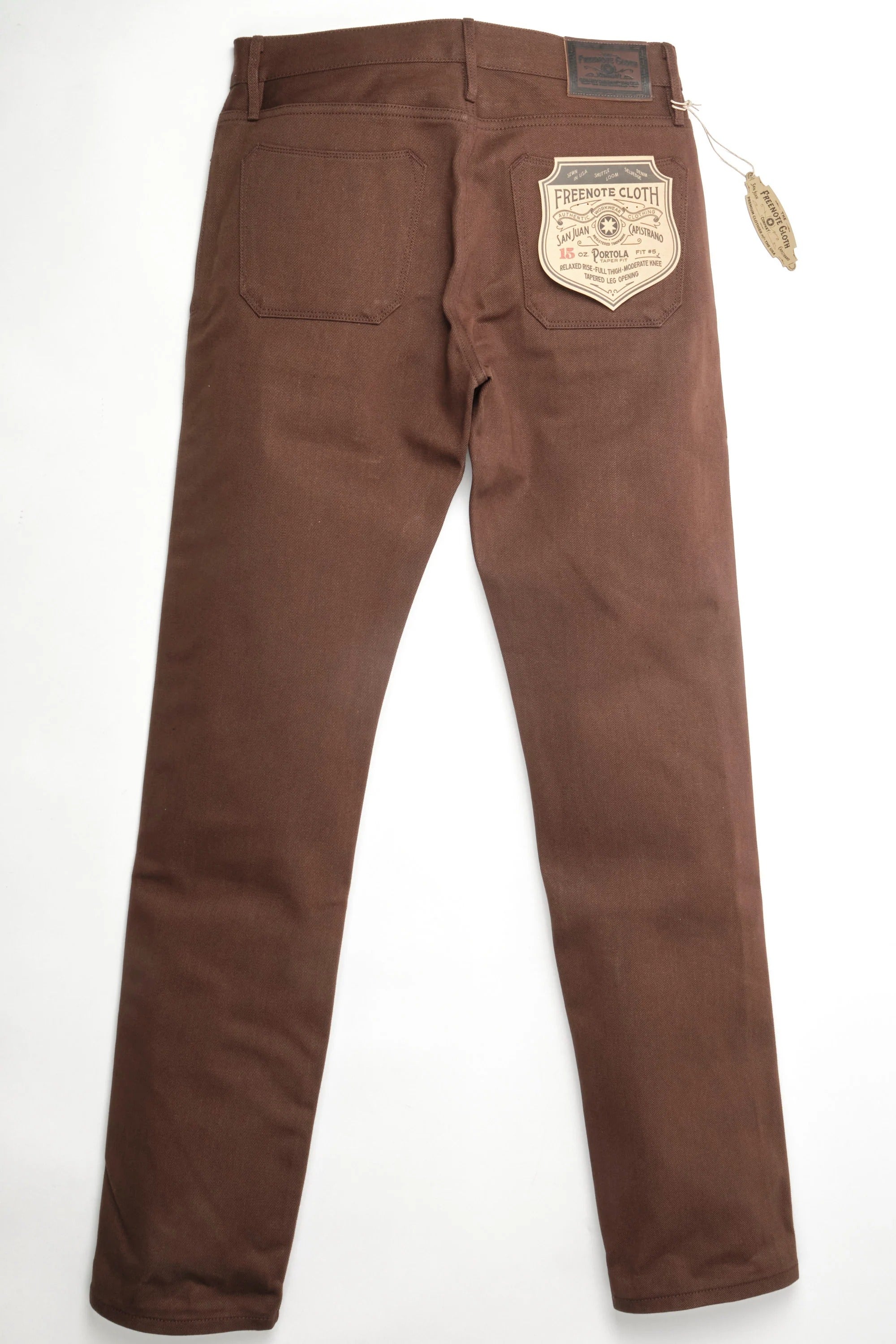 Freenote Cloth Portola - 15oz Dark Brown Denim